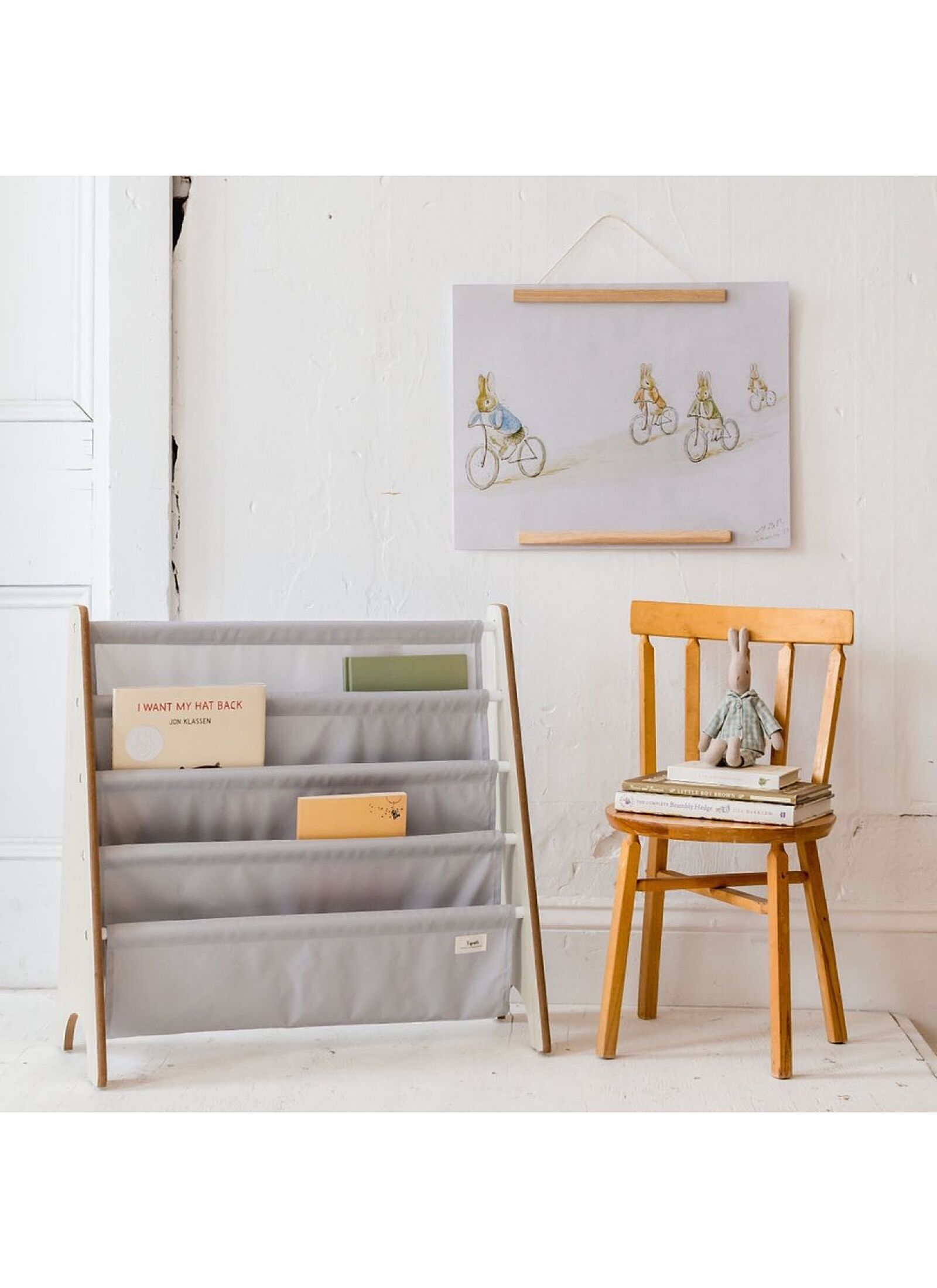 BOOK RACK GRAY