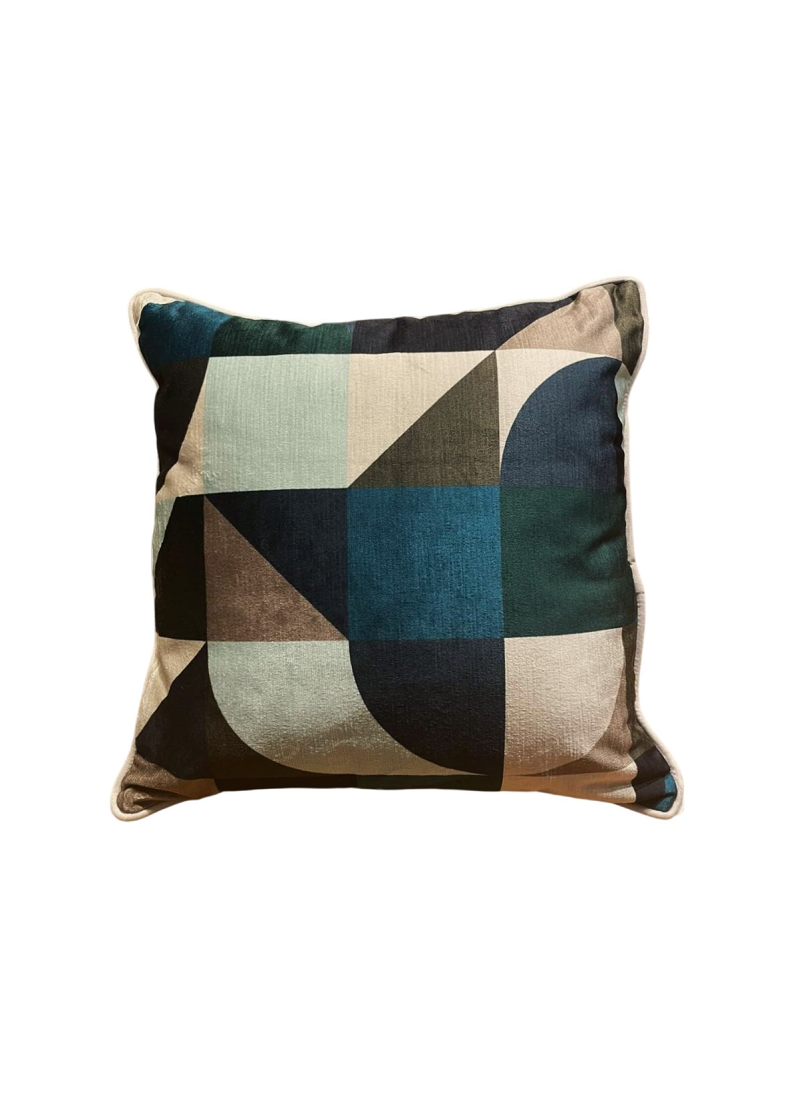 DECORATIVE CUSHION (50X50) SHAPES BEIGE