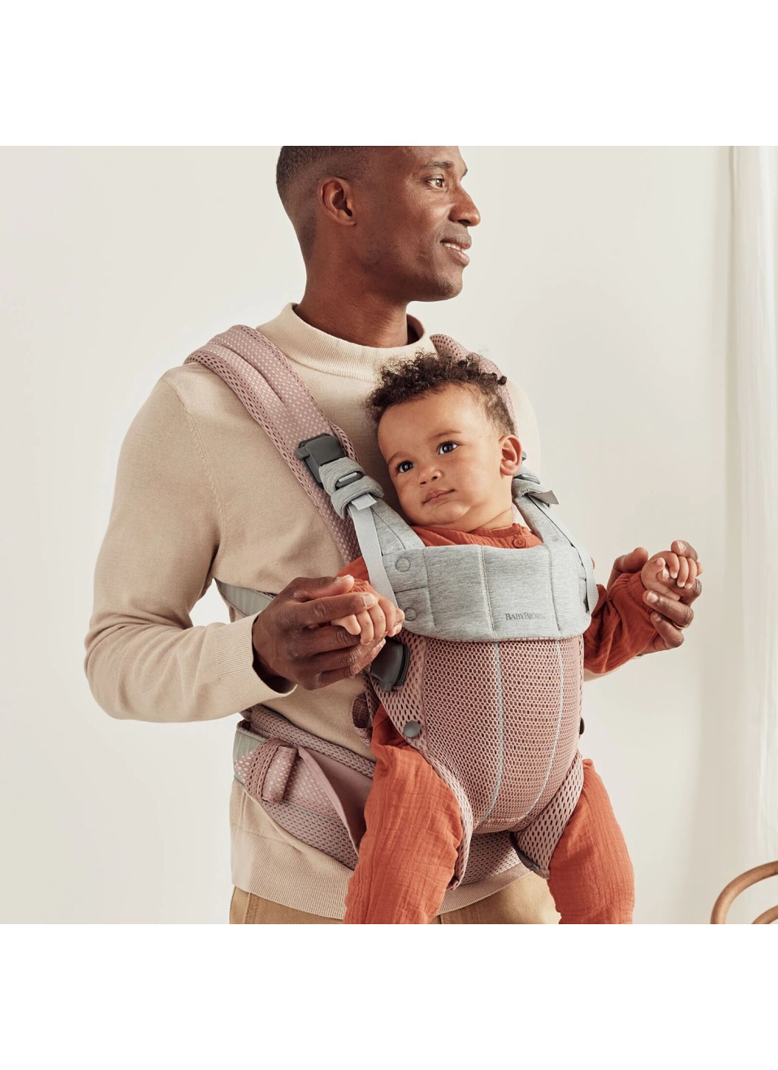 BABY CARRIER HARMONY WOVEN LIGHT PINK MELANGE