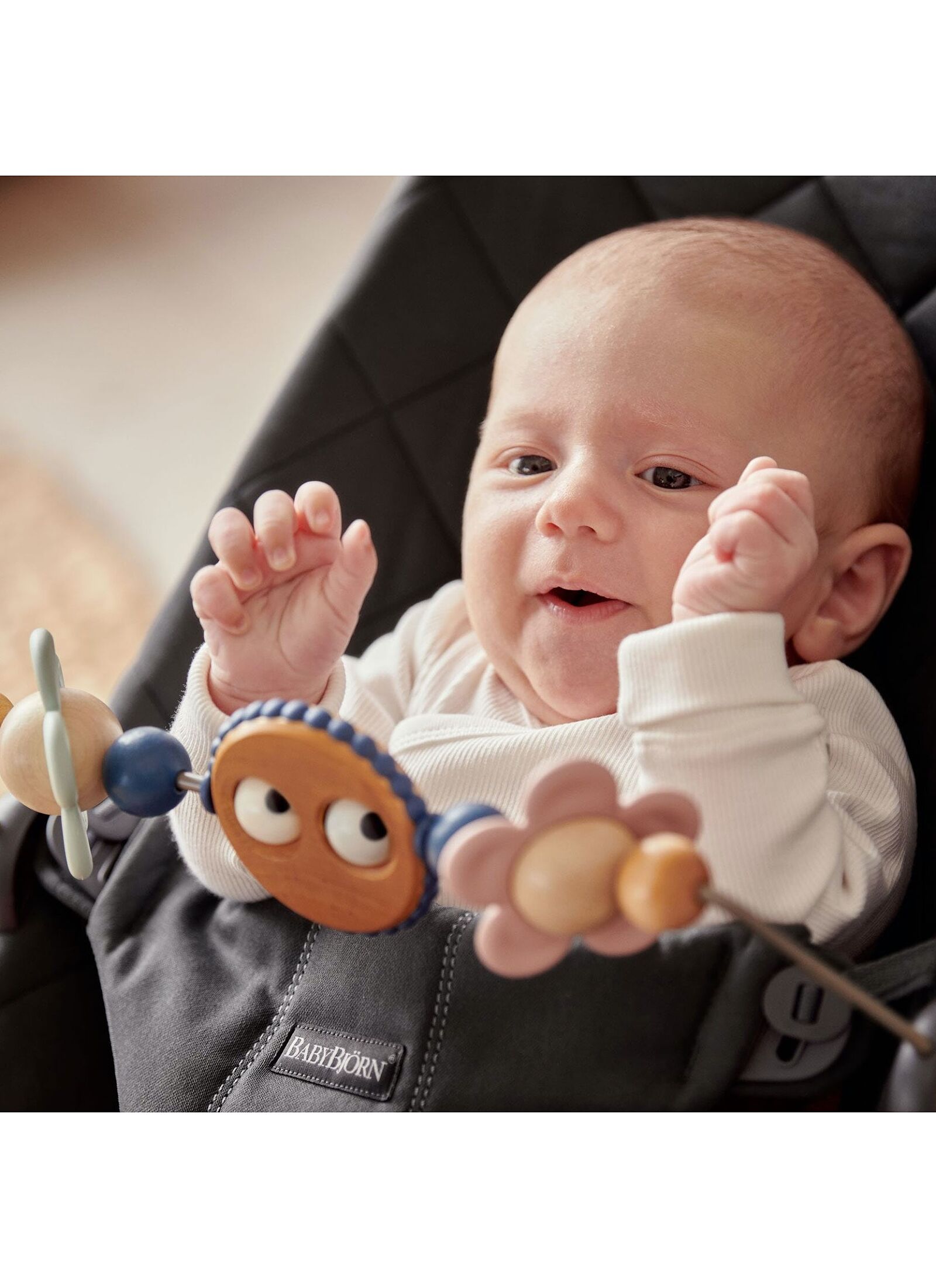 BABY BOUNCER BLISS COTTON ANTHRACITE