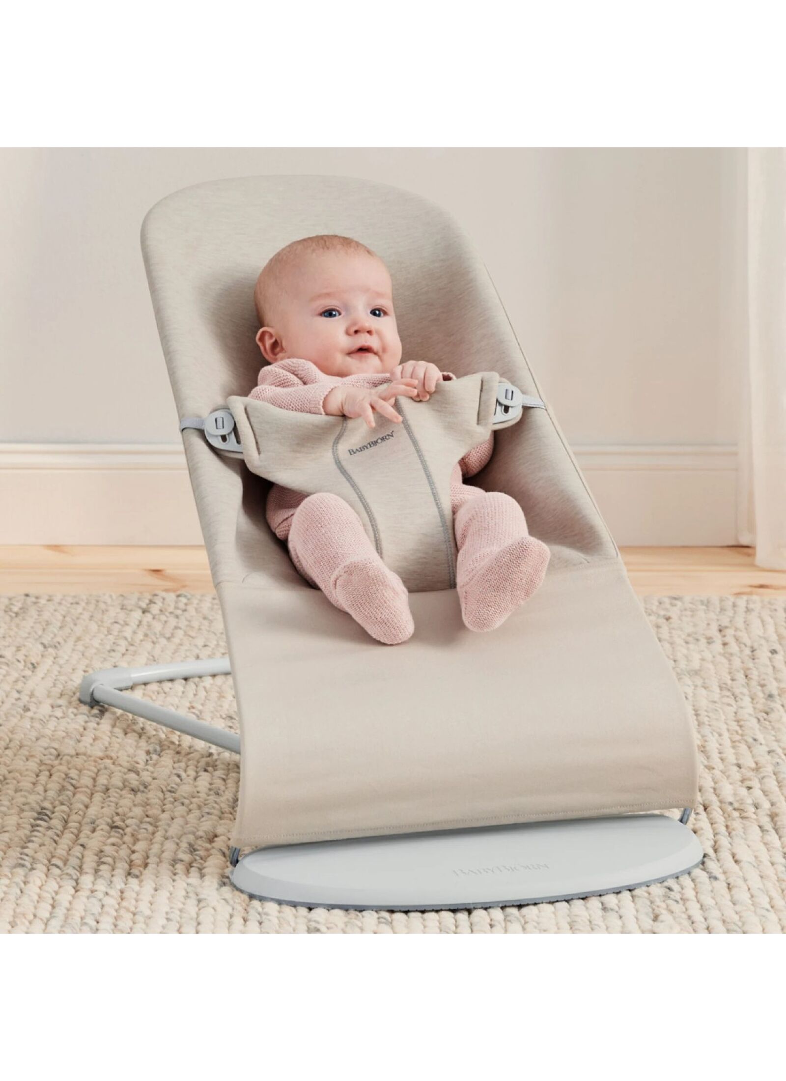 BABY BOUNCER BLISS 3D JERSEY SAND GREY