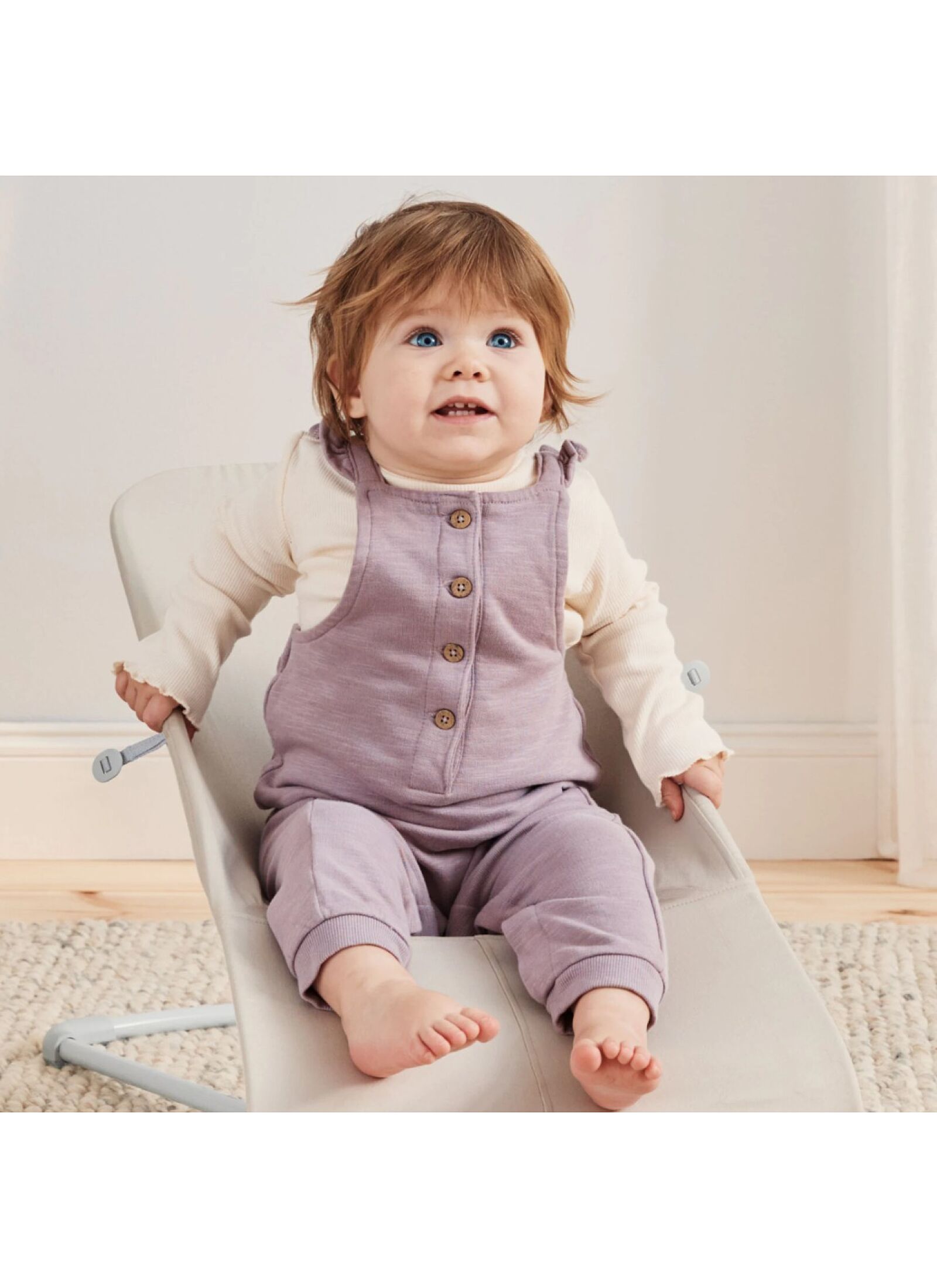 BABY BOUNCER BLISS 3D JERSEY SAND GREY