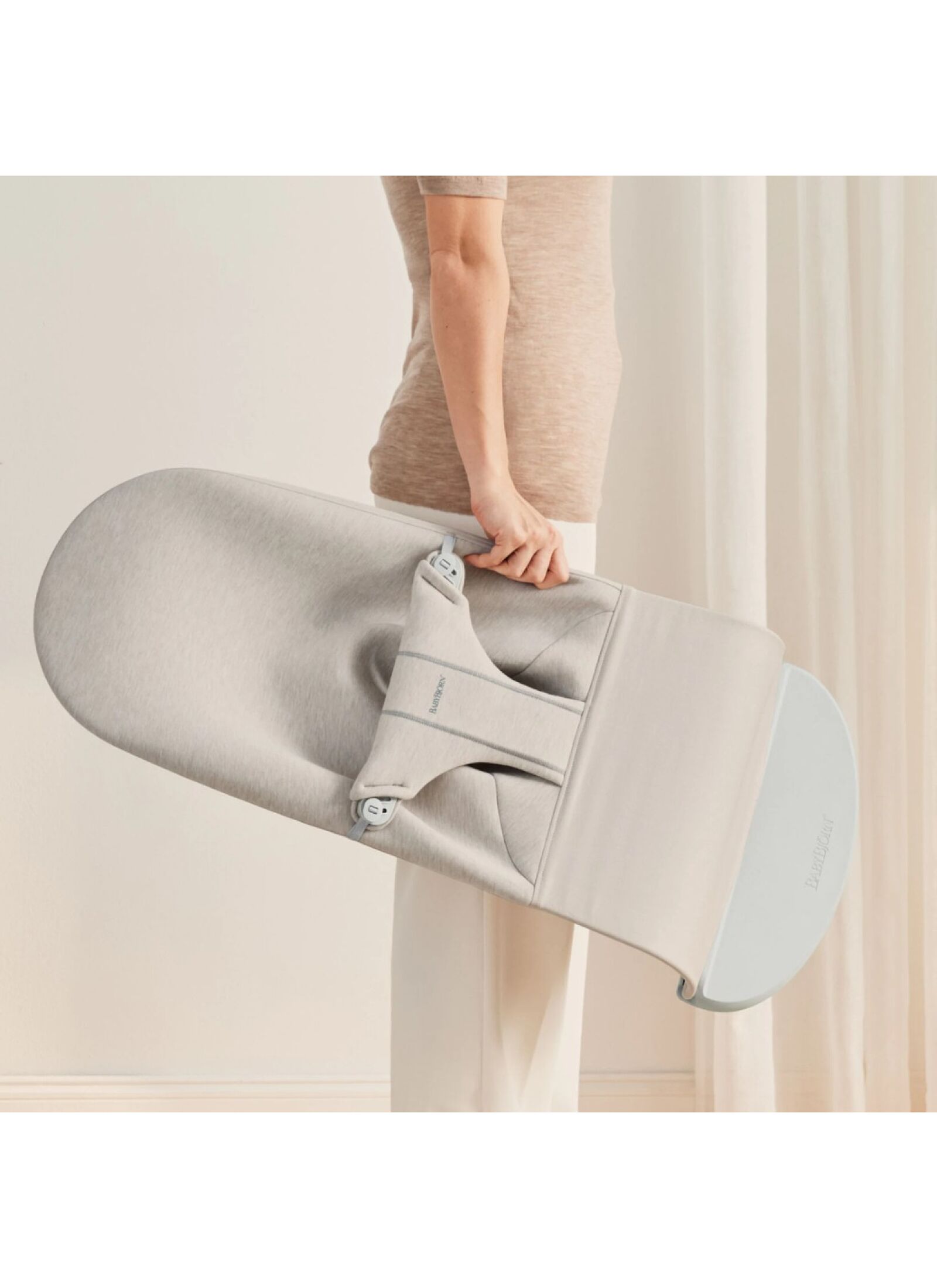 BABY BOUNCER BLISS 3D JERSEY SAND GREY