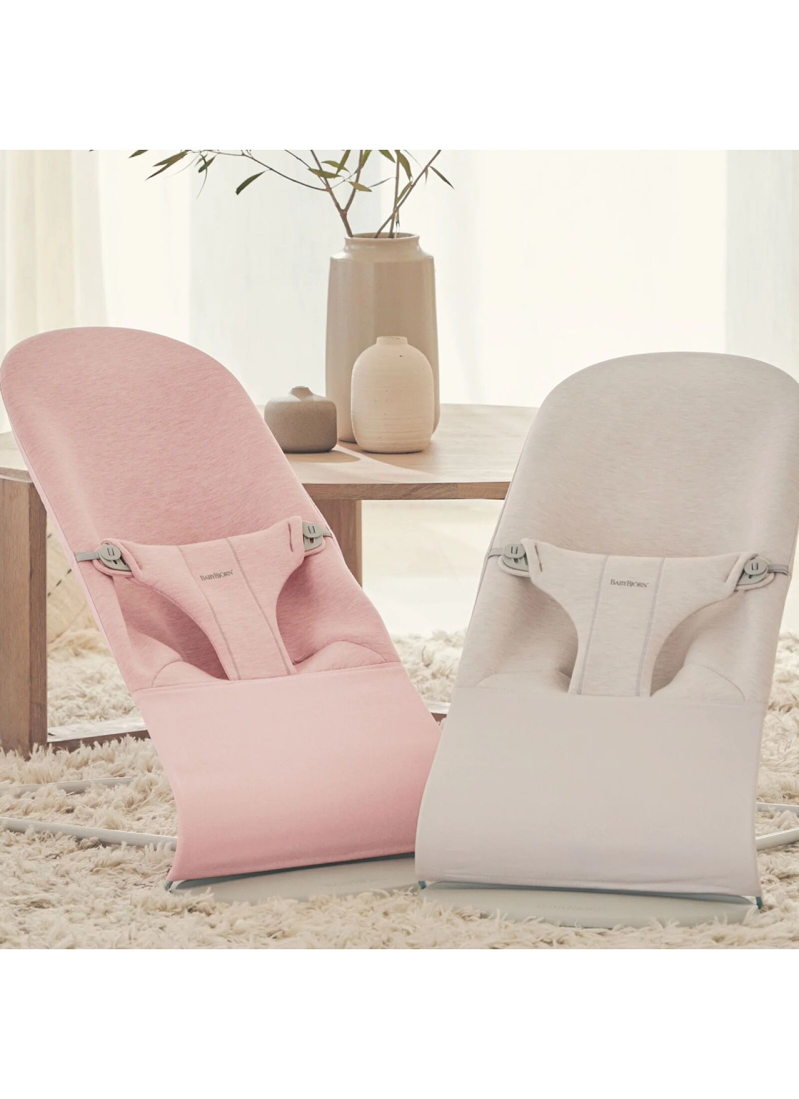 BABY BOUNCER BLISS 3D JERSEY SAND GREY