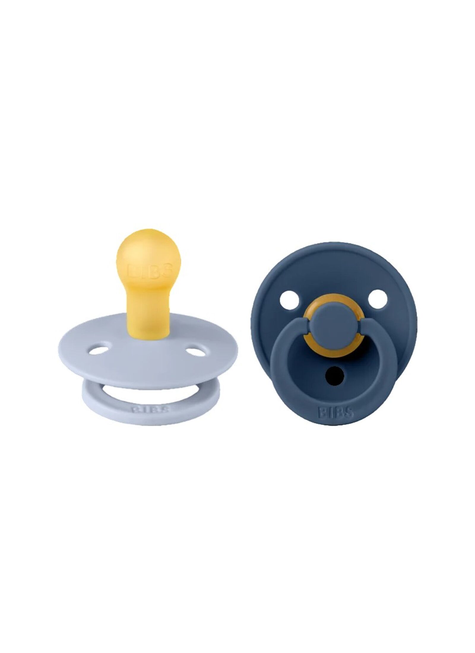 PACIFIER 2PCS COLOUR DUSTY BLUE-STEEL BLUE LATEX