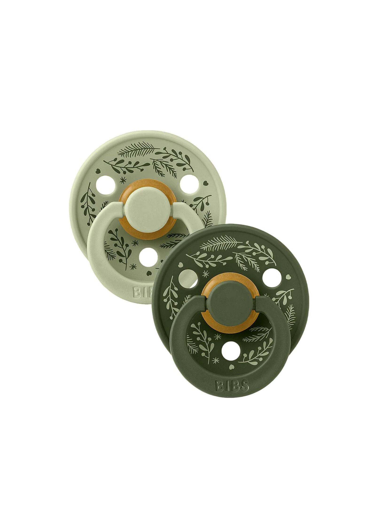 PACIFIER 2PCS COLOUR SAGE-HUNTER GREEN LATEX