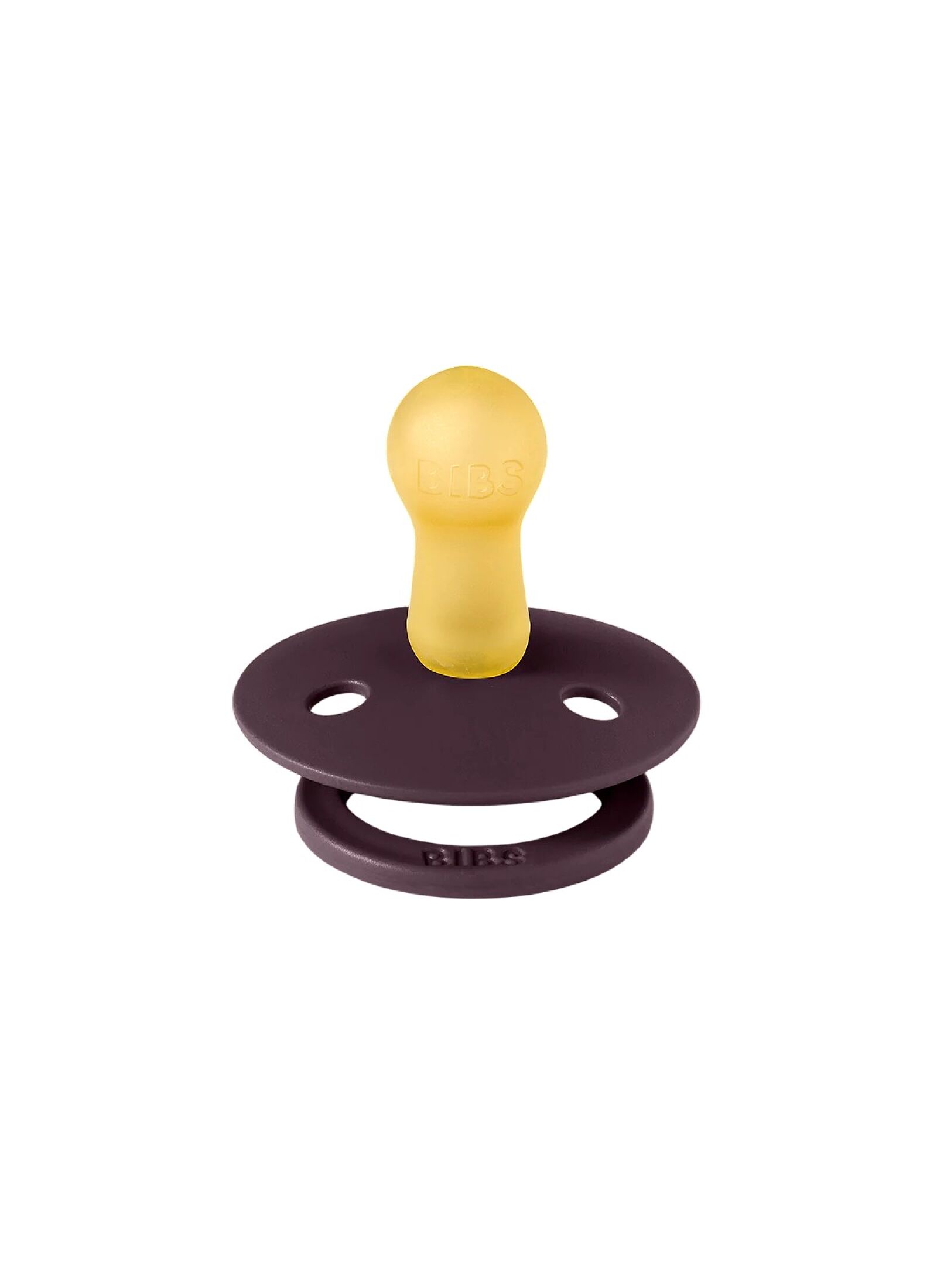 PACIFIER 2PCS COLOUR IVORY-PLUM LATEX