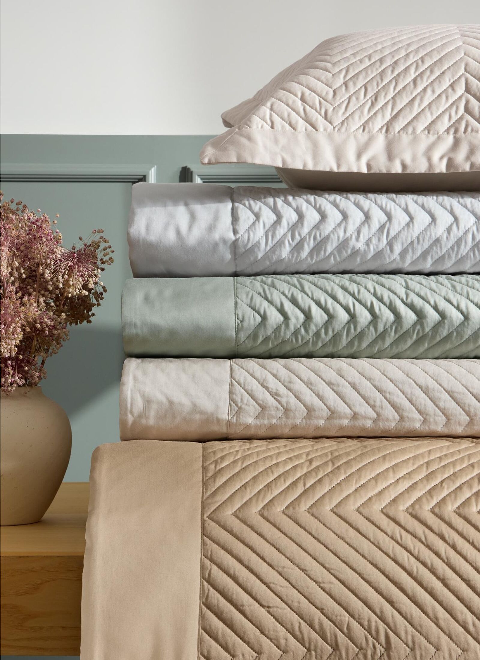 DOUBLE QUILT ELOISE MIST
