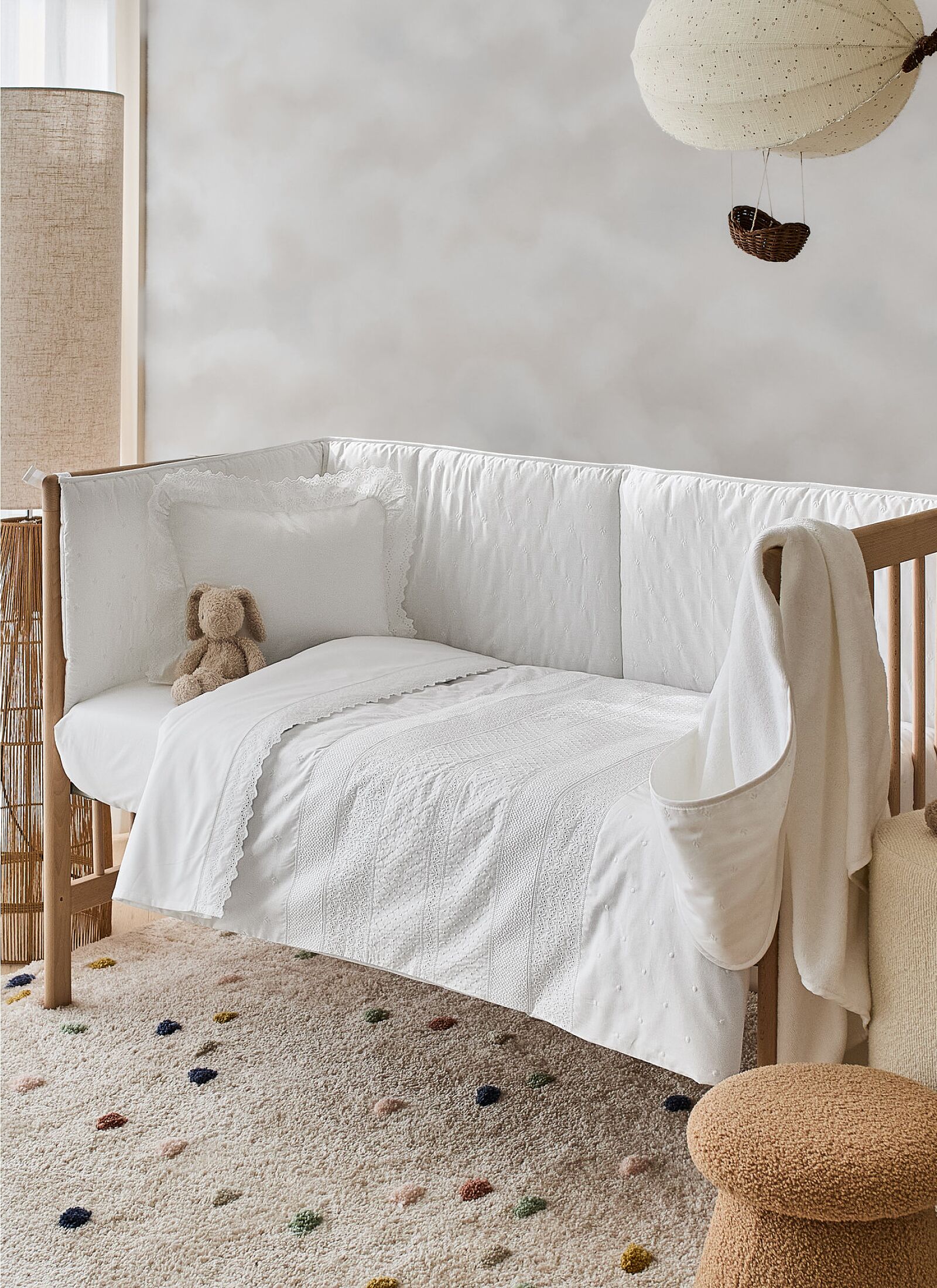 CRIB SHEET SET LUZ WHITE