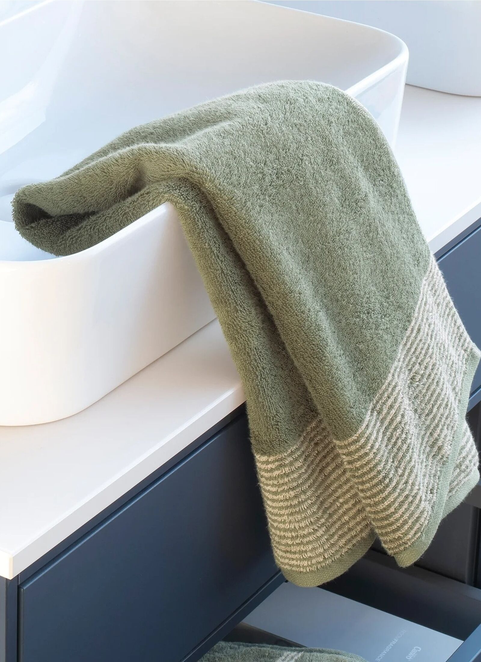 TOWEL SET TWO-TONE KHAKI