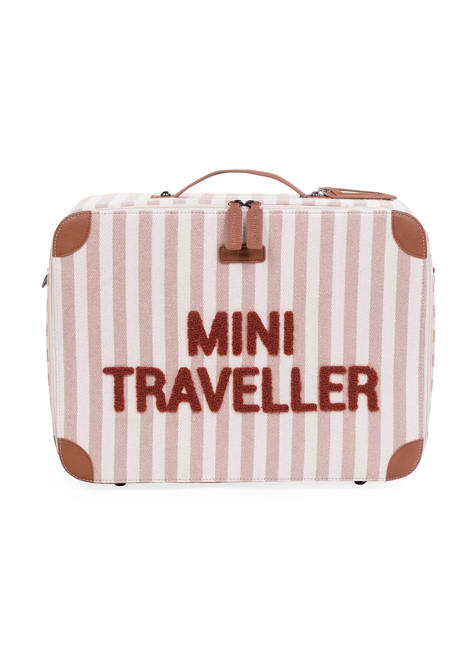 KIDS SUITCASE MINI TRAVELLER STRIPES NUDE-TERRACOTTA