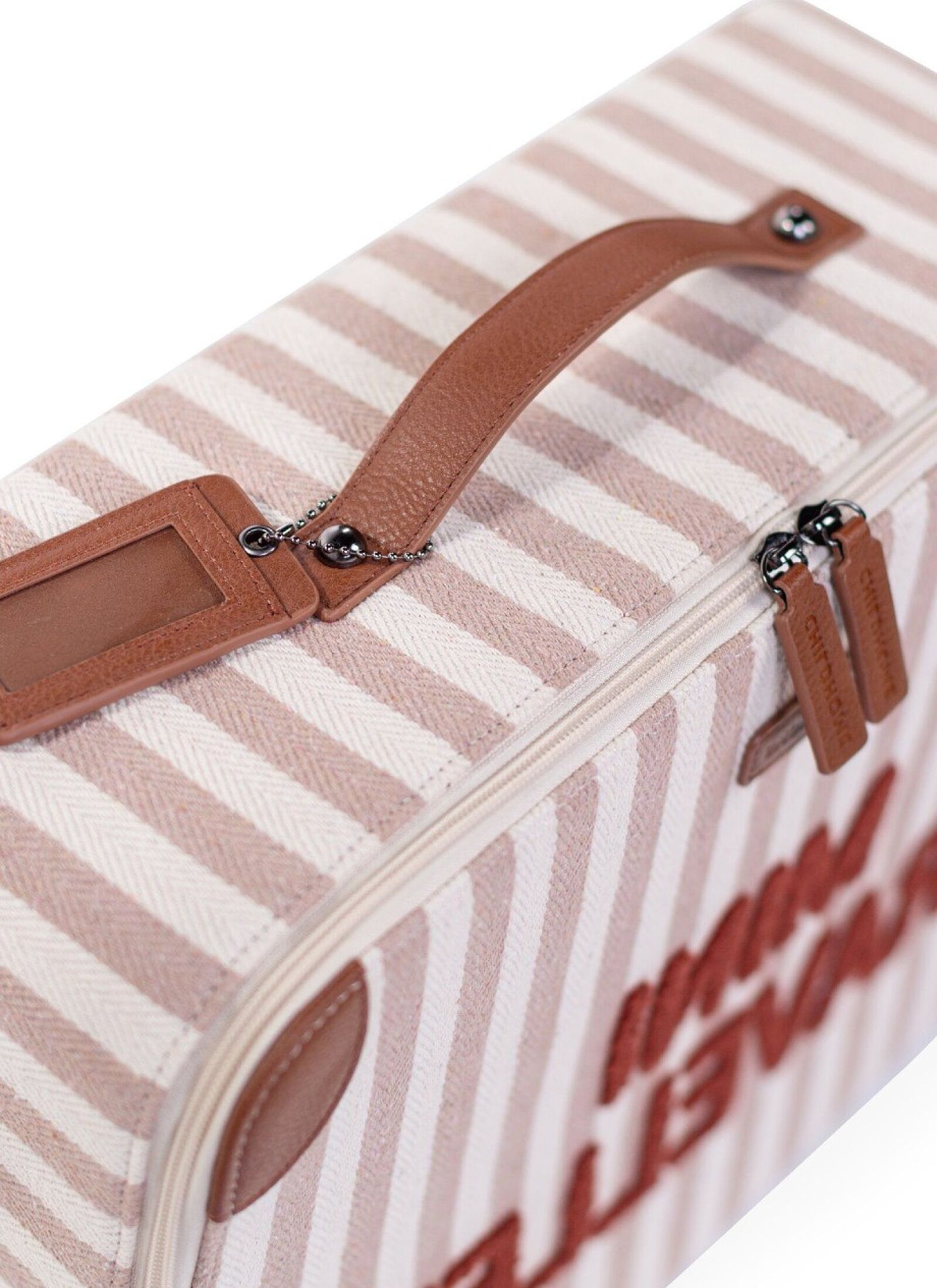 KIDS SUITCASE MINI TRAVELLER STRIPES NUDE-TERRACOTTA