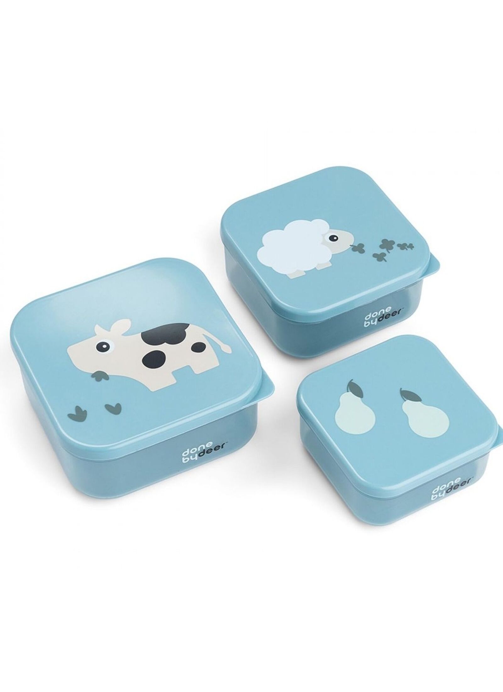 LUNCH BOX (3PCS) TINY FARM BLUE