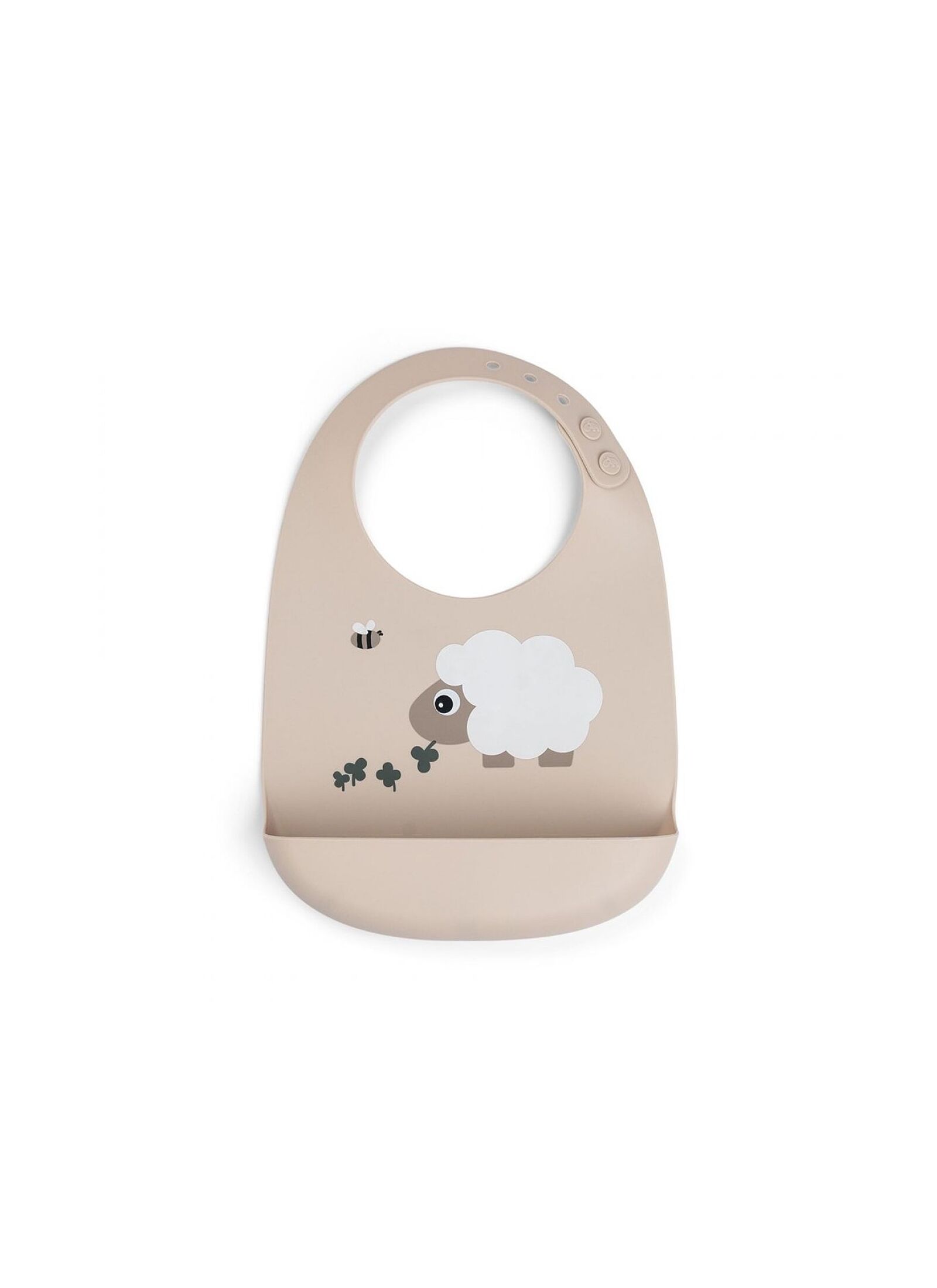 SILICONE BIB SHEEPY SAND