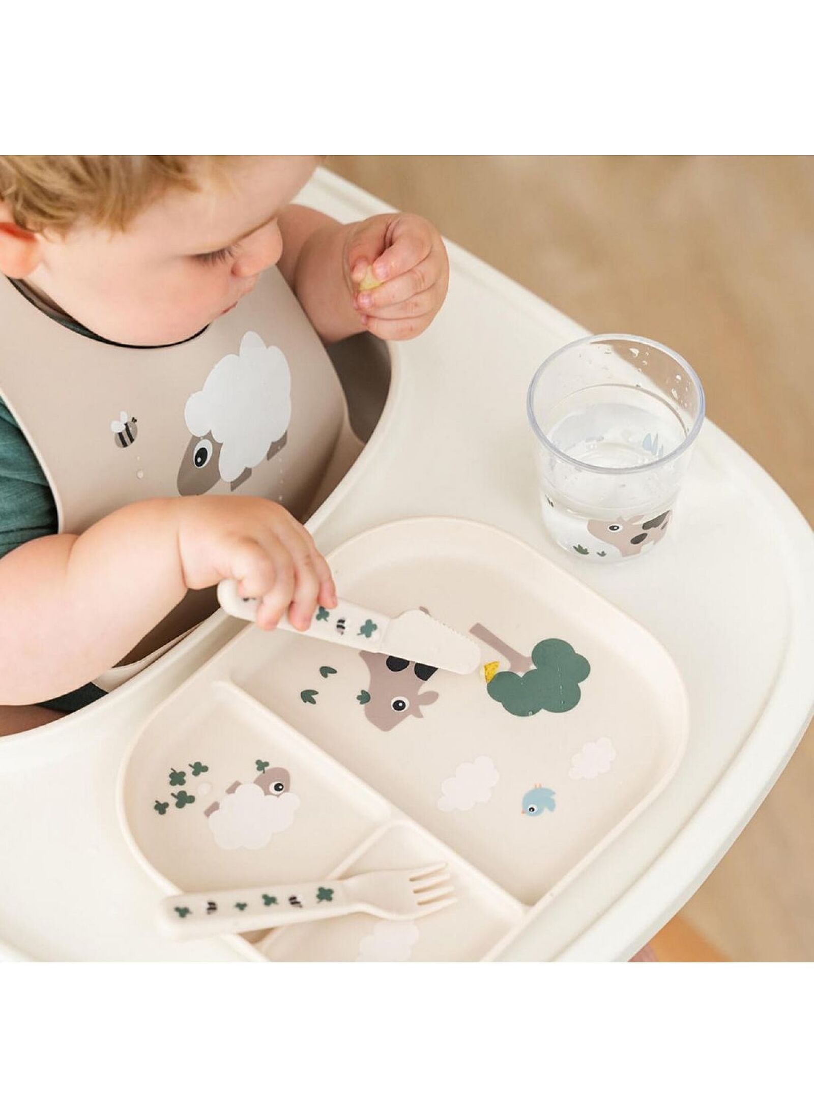 PLATE FOODIE TINY FARM SAND