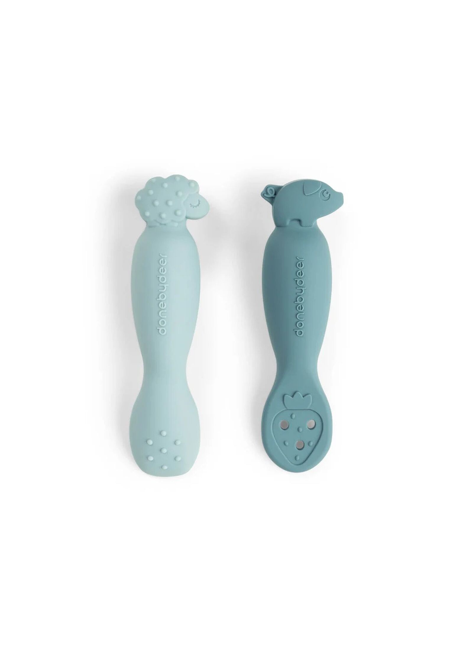 SPOON SET (2PCS) TINY FARM BLUE