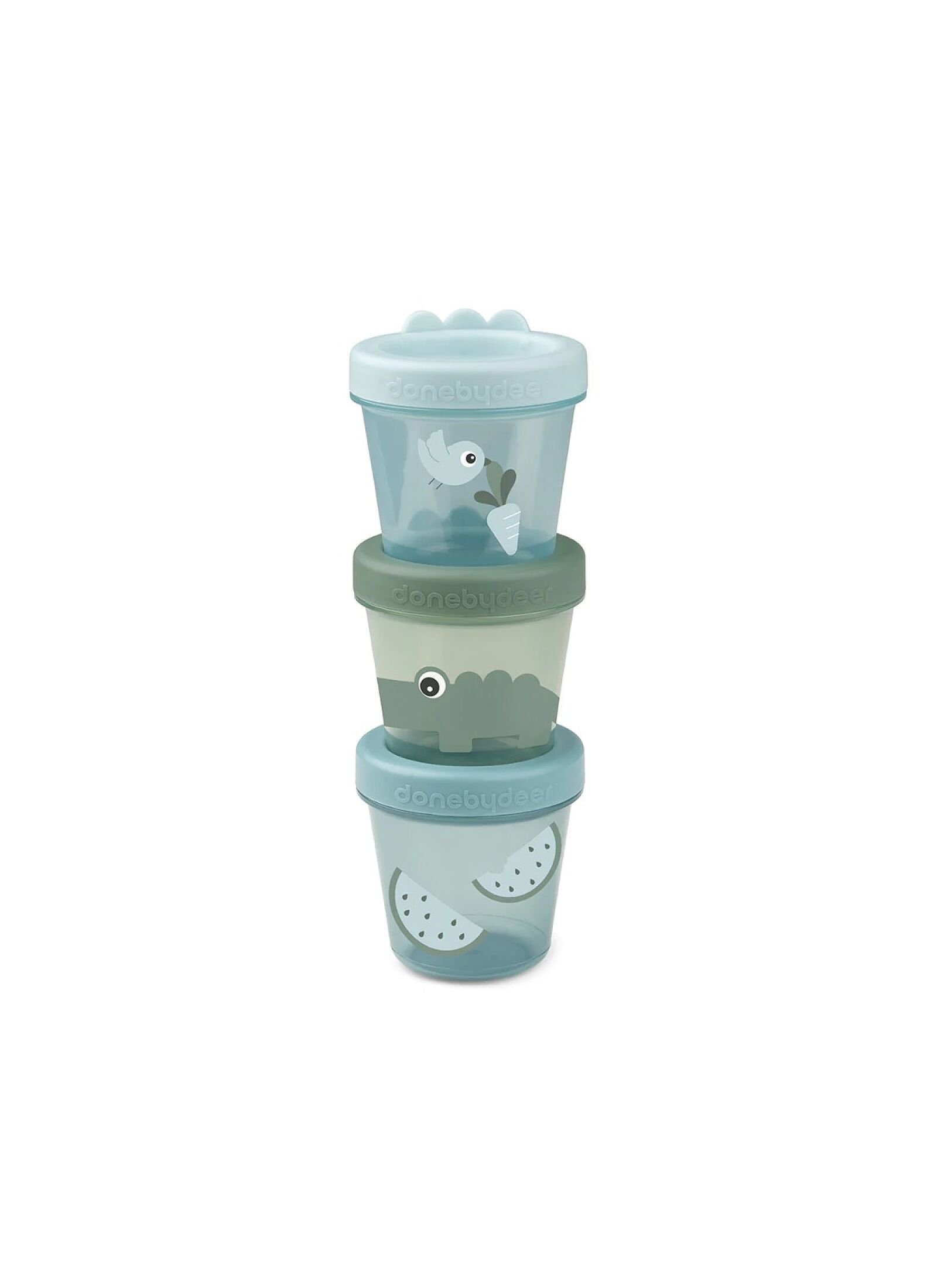 SNACK BOX SET 3PCS CROCO GREEN