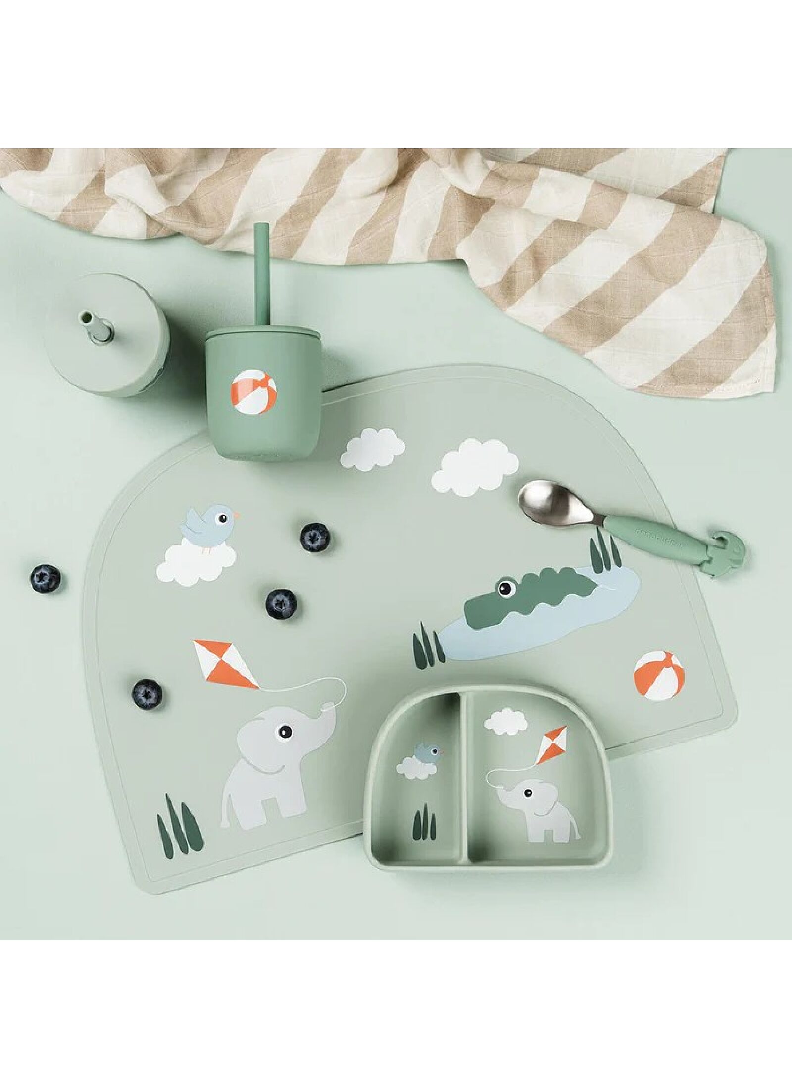 PLATE FOODIE PLAYGROUND GREEN