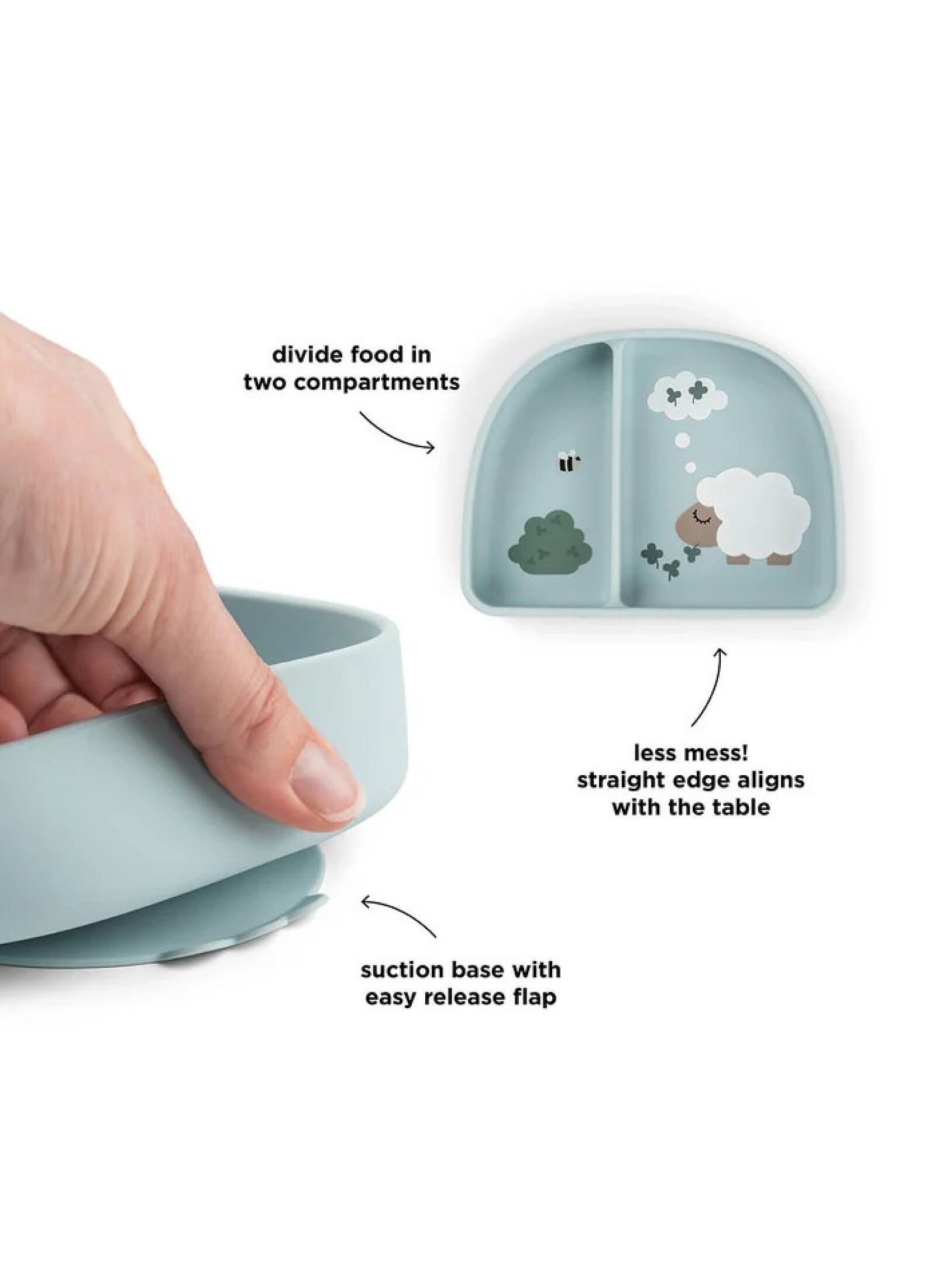 PLATE FOODIE TINY FARM BLUE