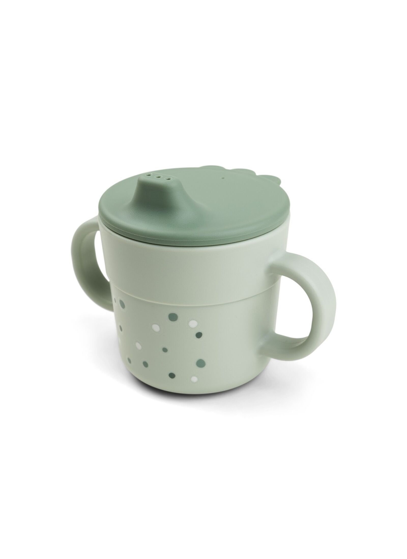 SPOUT CUP HAPPY DOTS GREEN
