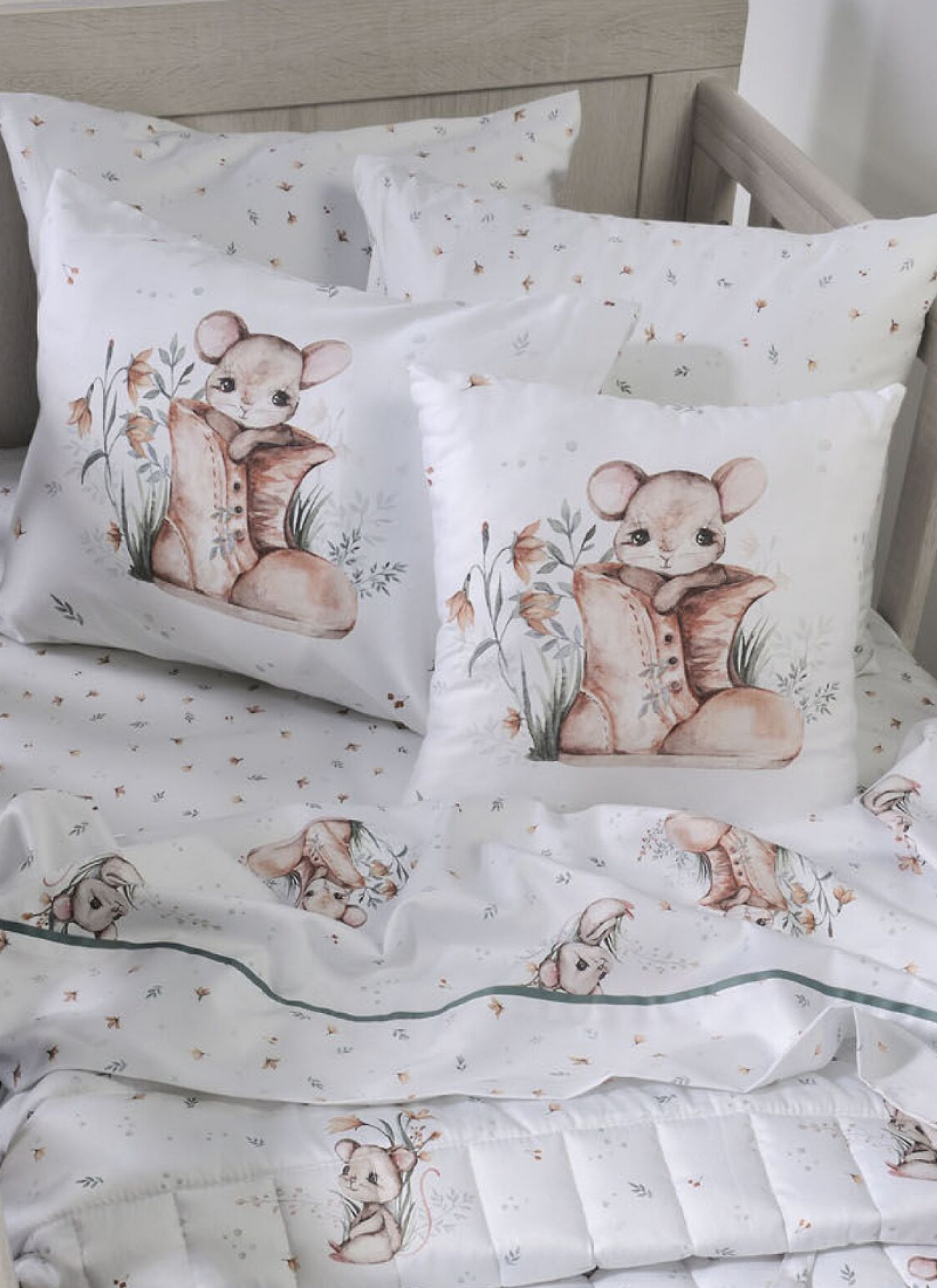 CRIB QUILT LITTLE MOUSE (BS856)