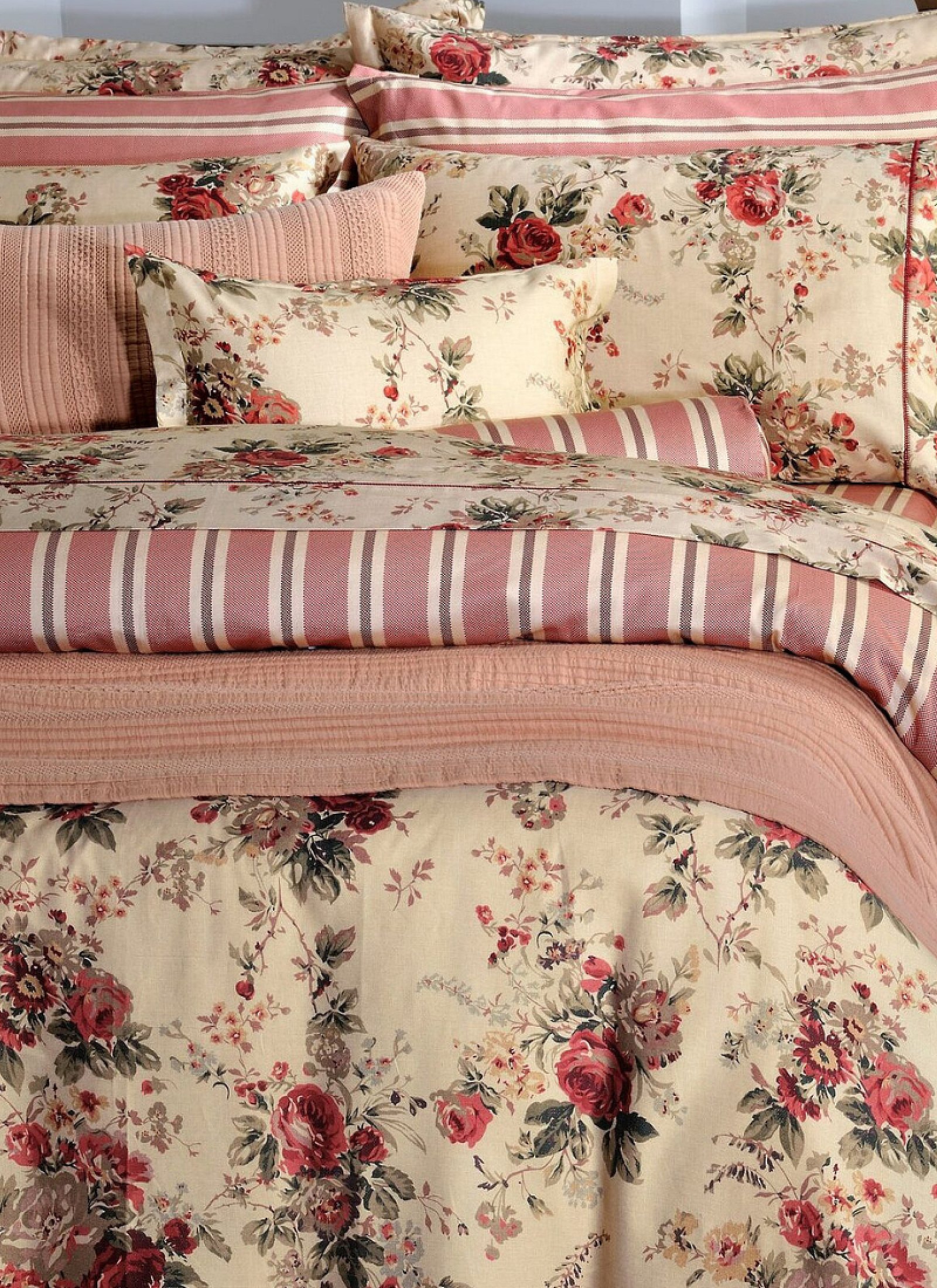 DOUBLE SHEET SET ANTIQUE FLOWER (S869)