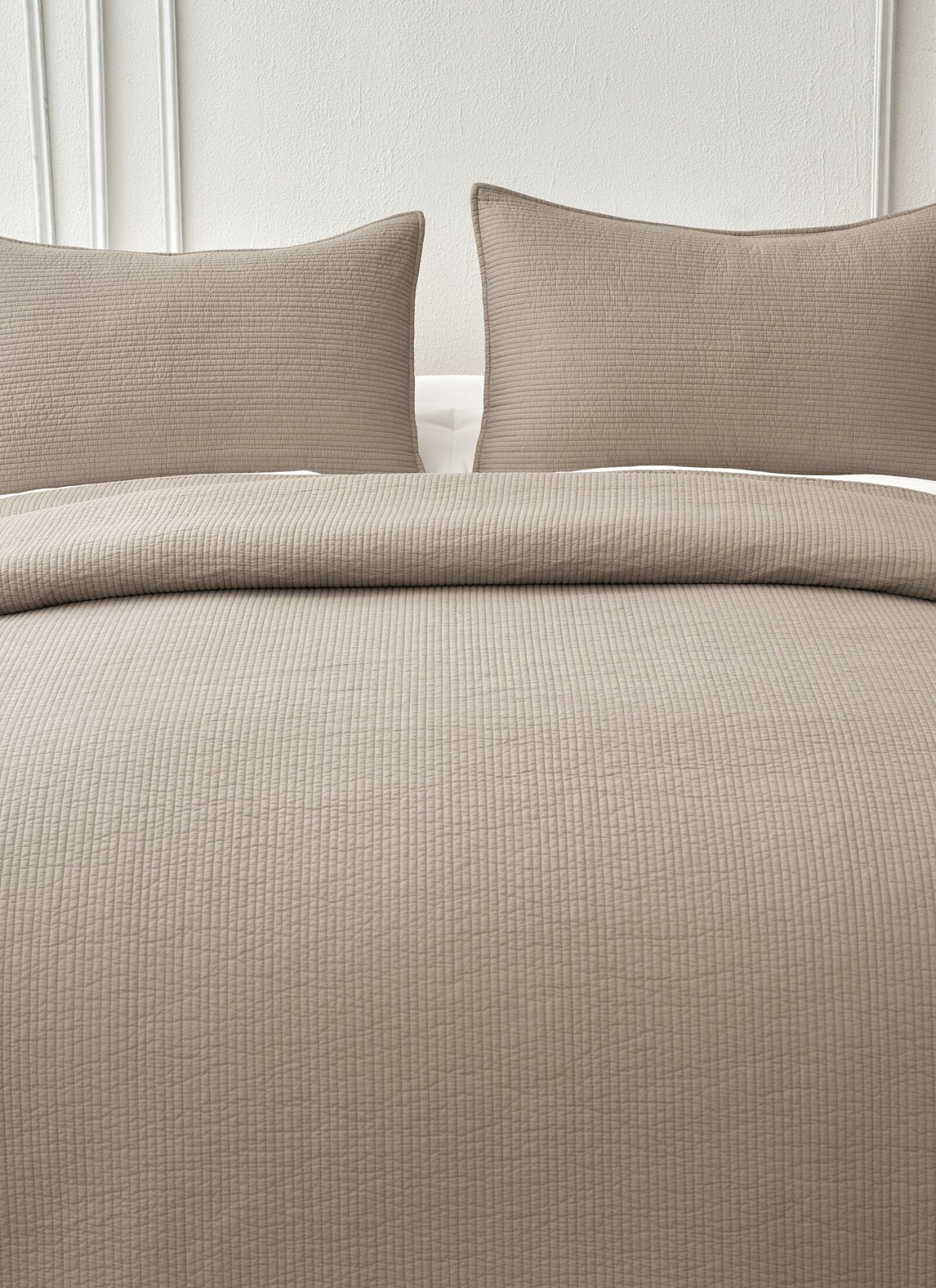 KING SIZE QUILT SET JOY BROWN