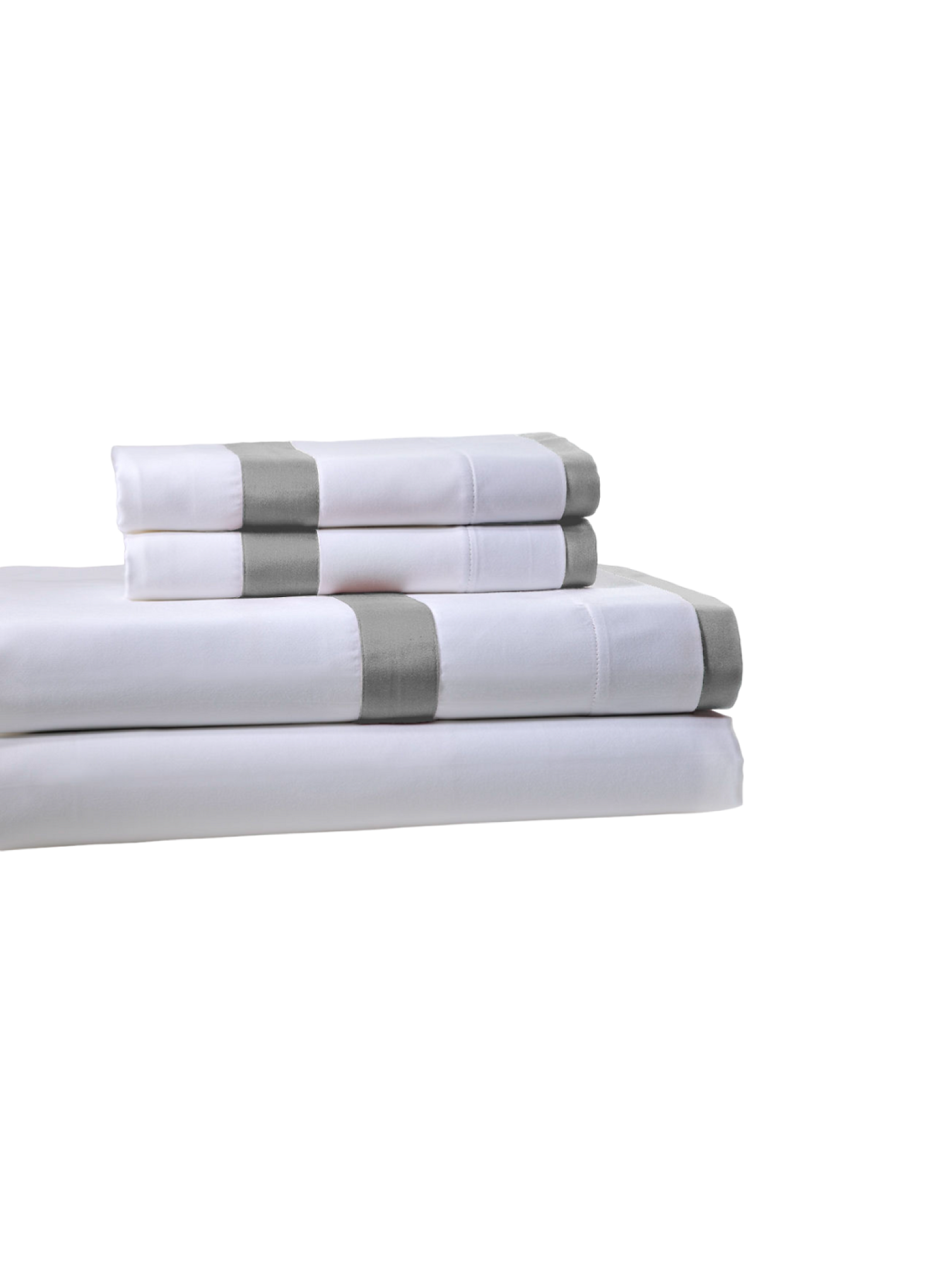 KING SIZE DUVET COVER SET SATEEN REVER LIGHT GREY
