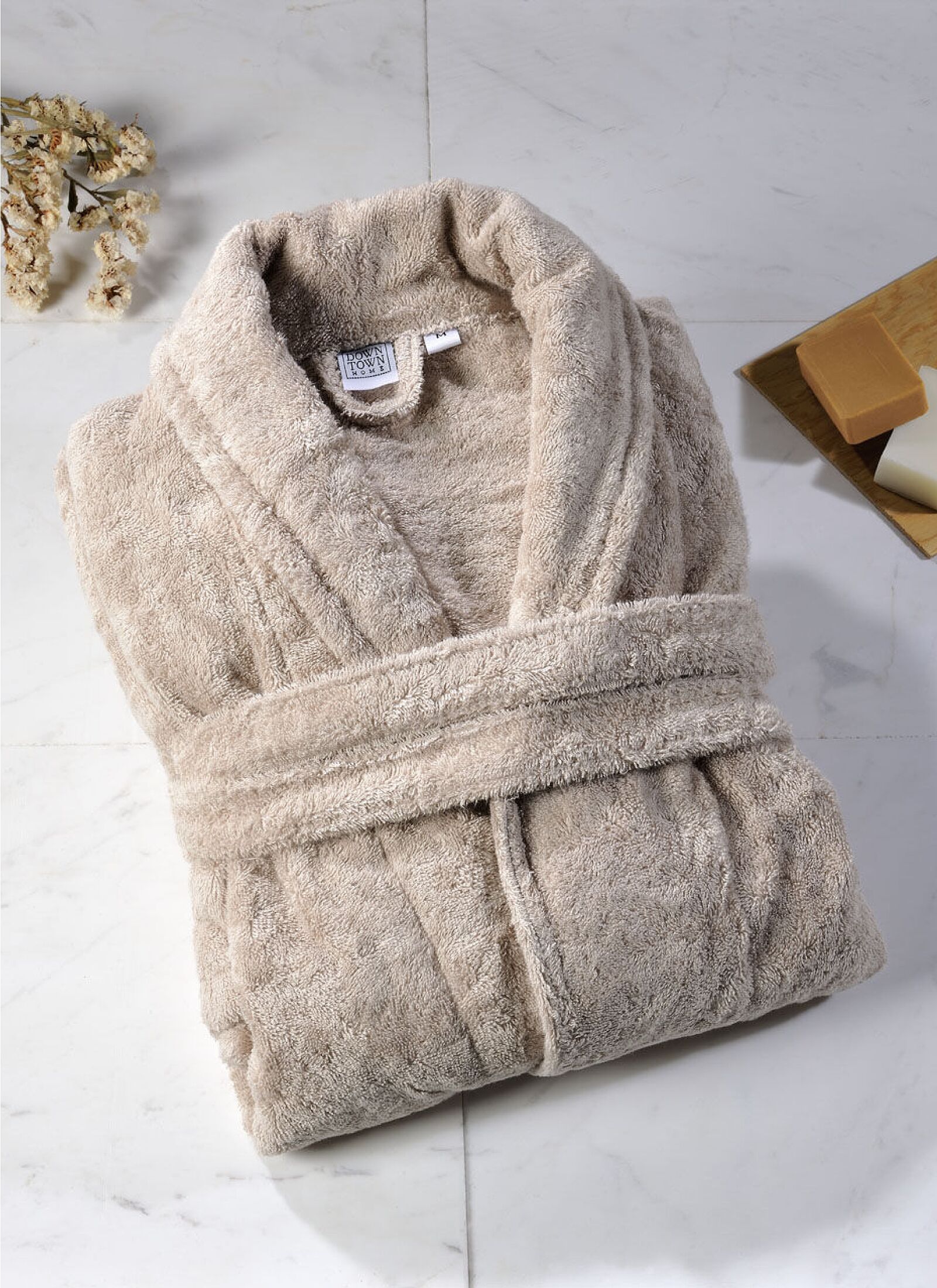 BATHROBE ROSA BEIGE
