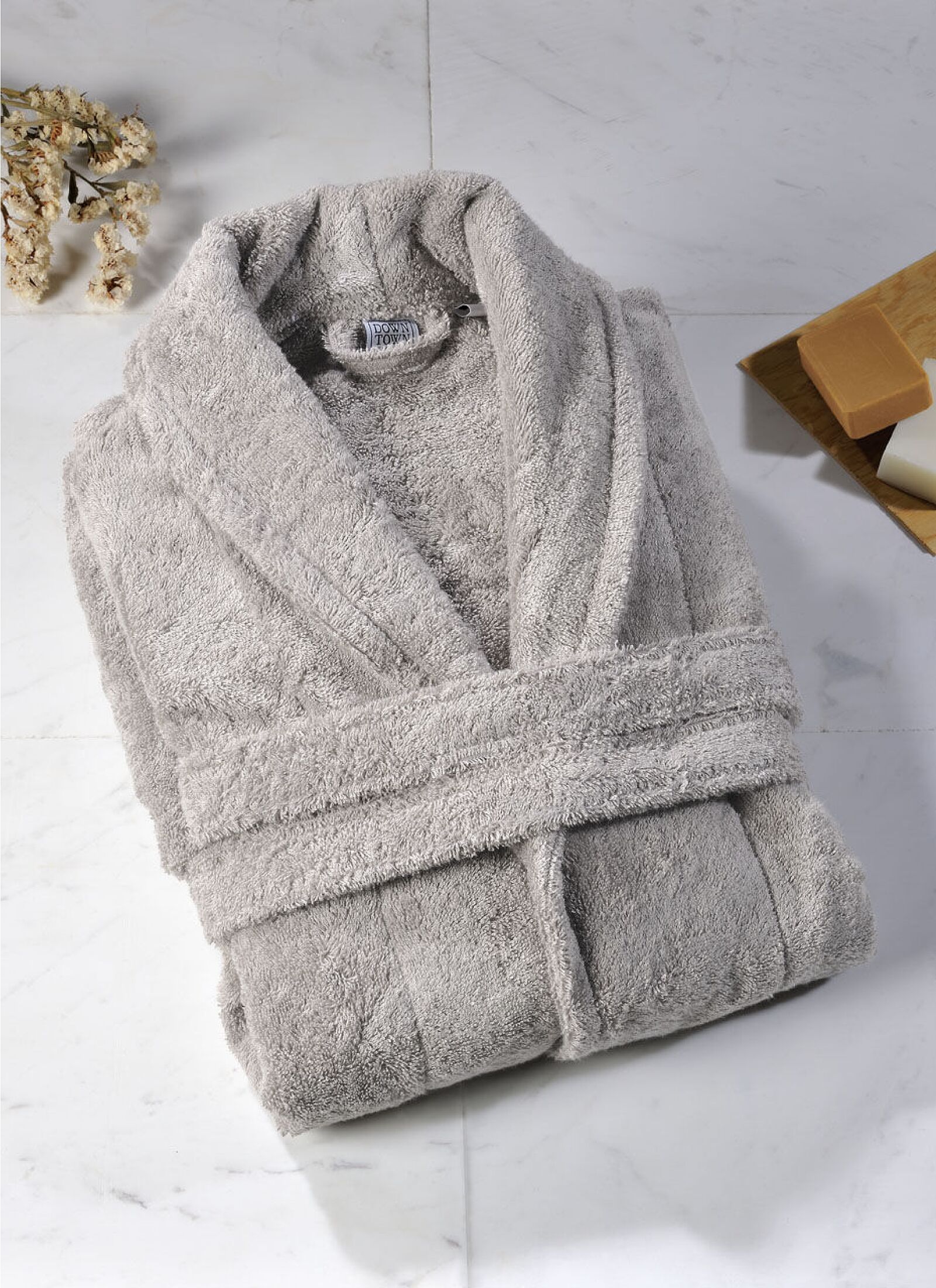 BATHROBE ROSA LINEN