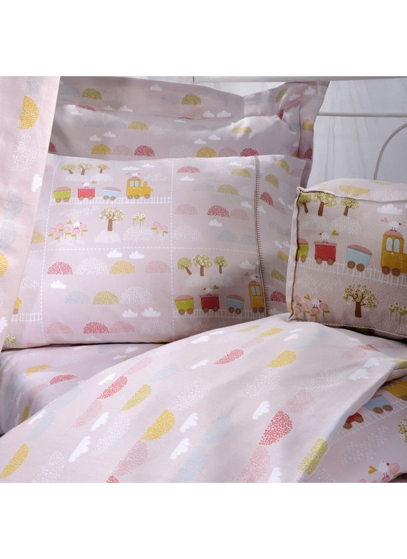 CRIB SHEETS SET COUNTRYSIDE PINK (BS123)