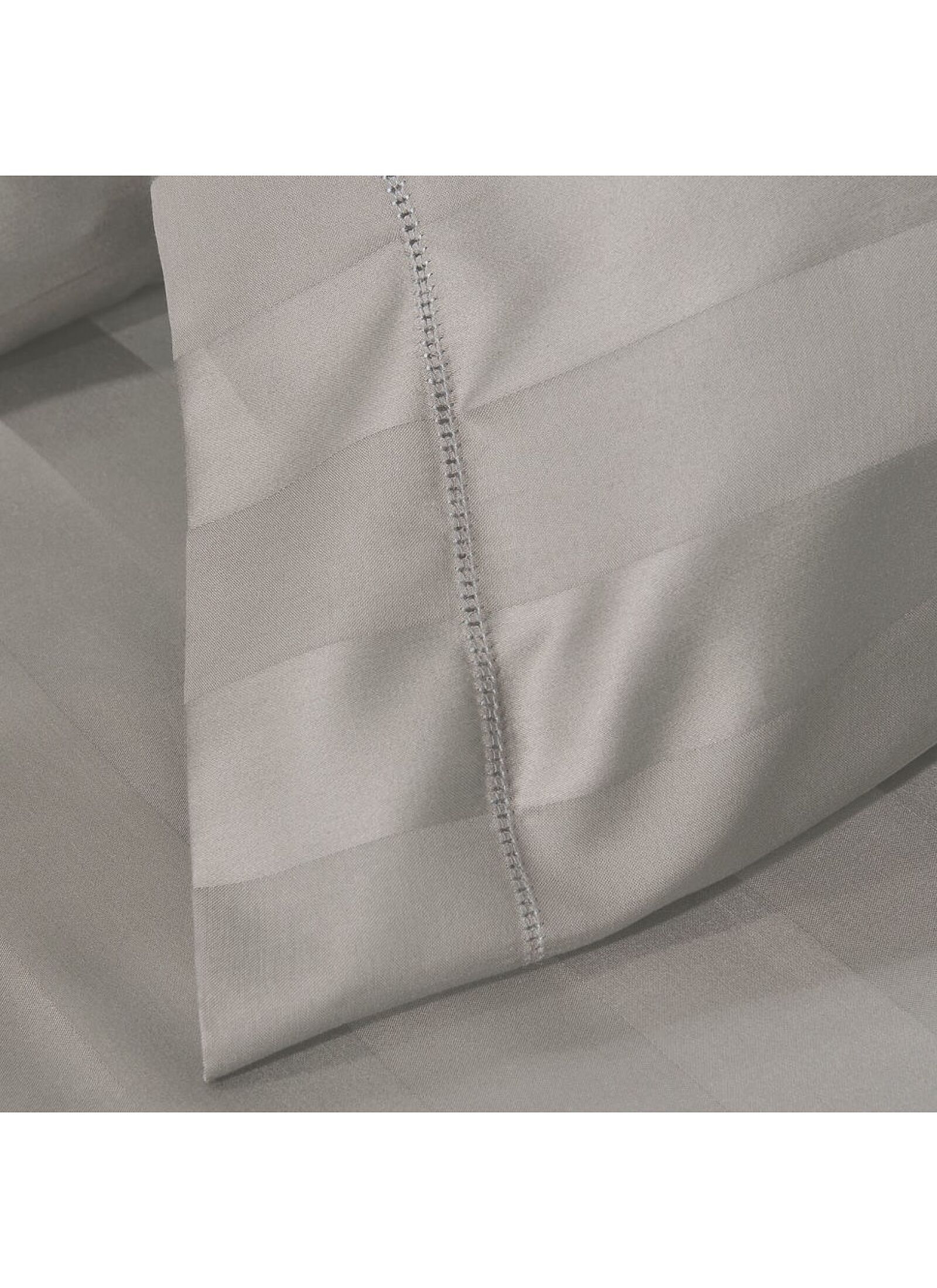 SINGLE SHEET SET SATEEN ZAQUARD GREY WITH AJOUR