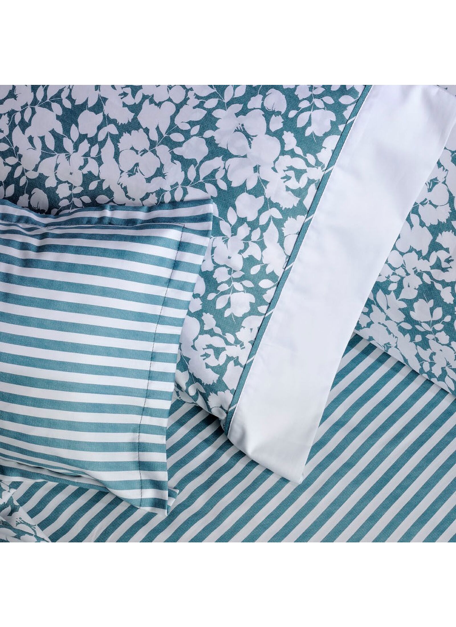 SINGLE DUVET COVER SET ELVIRA PETROL (S875)