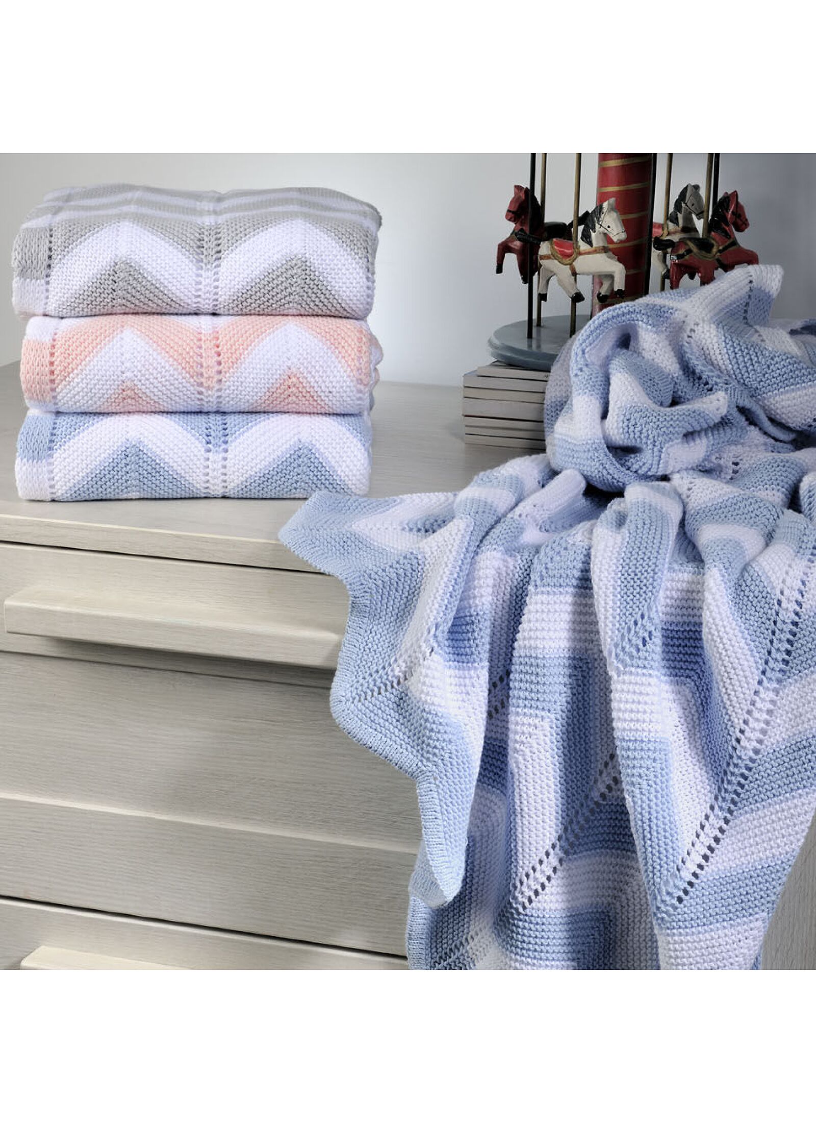 CRIB BLANKET (90X120) 456 BLUE