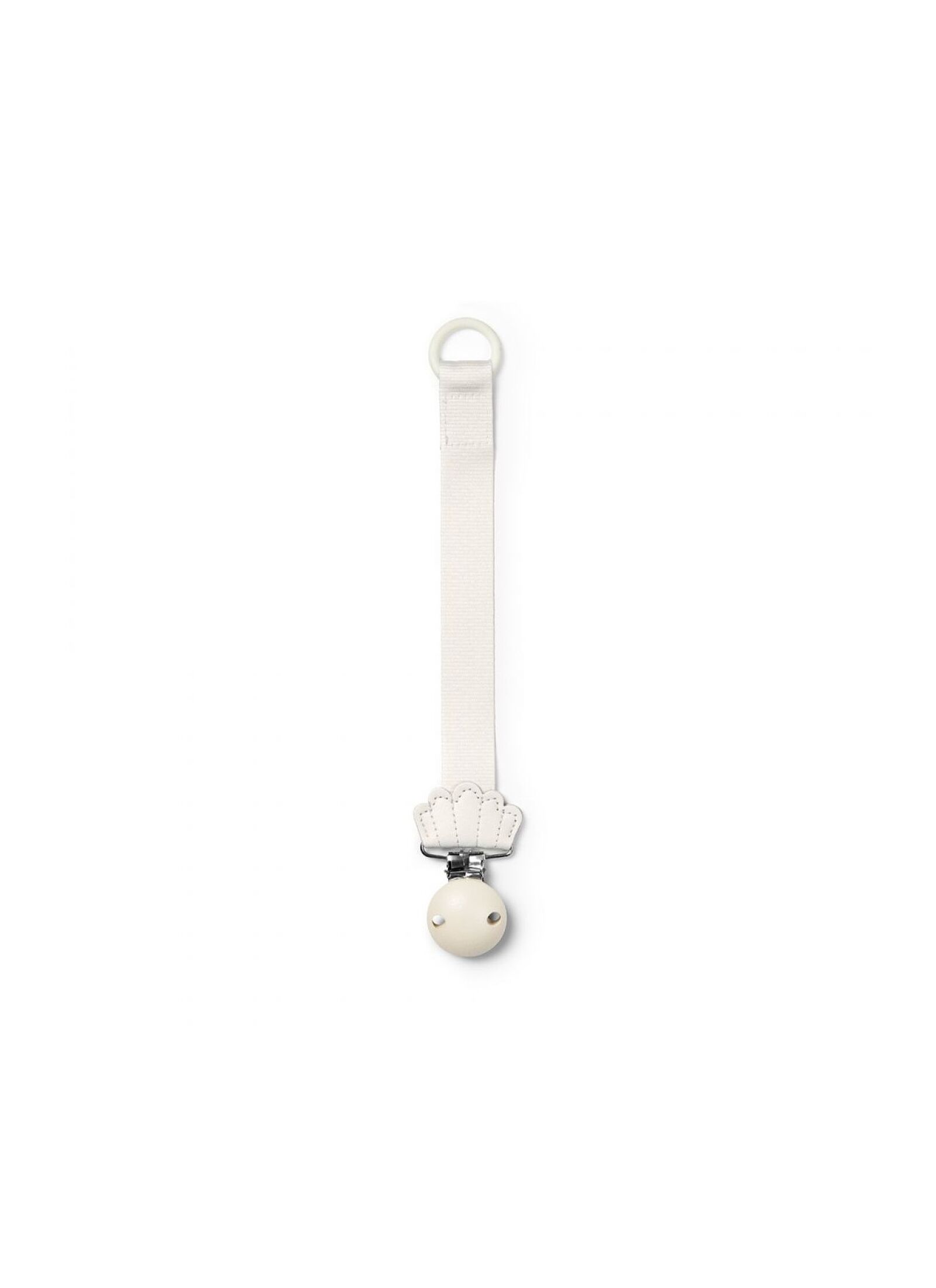 PACIFIER CLIP VANILLA WHITE