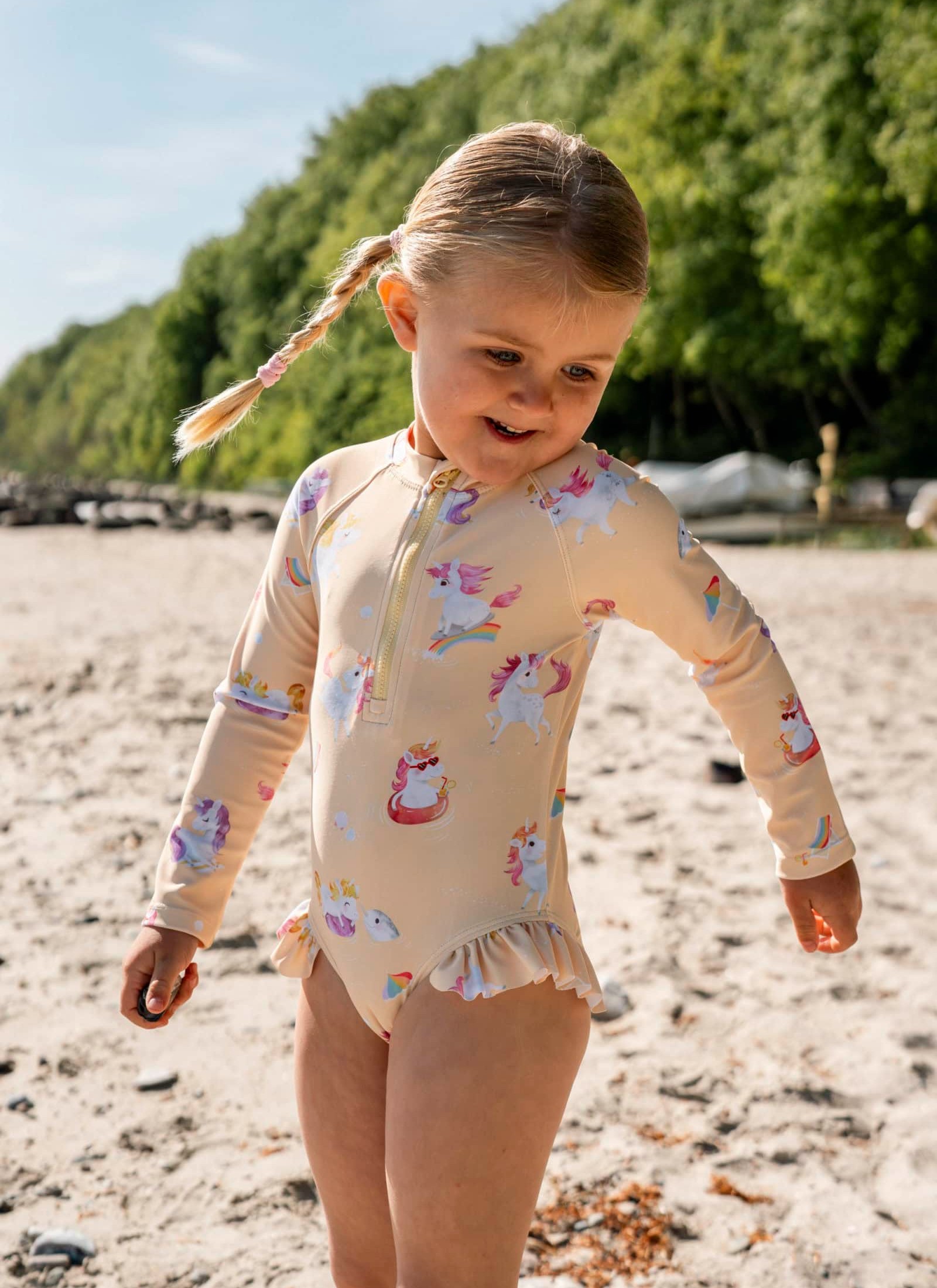 LONGSLEEVE SWIMSUIT (3-4Y) UNICORN SHORES