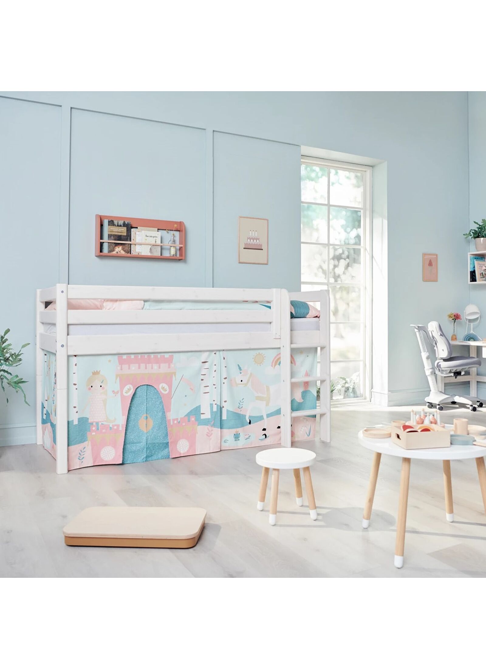 MID-HIGH SINGLE BED CLASSIC WHITE WASHED (90X200)