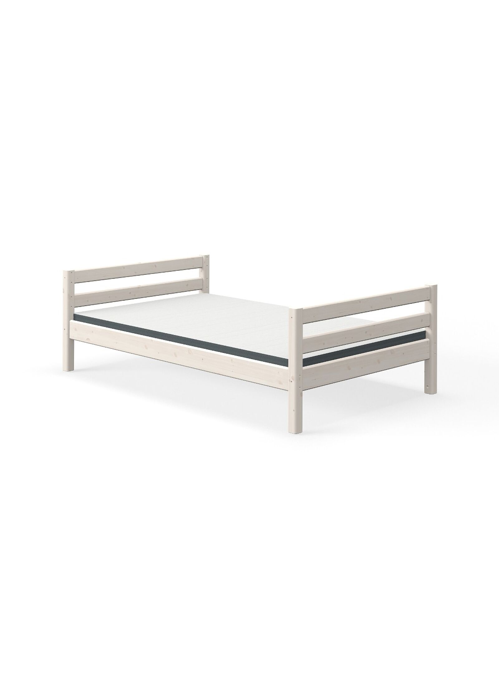 SEMI-DOUBLE BED CLASSIC WHITE WASHED (140X200)