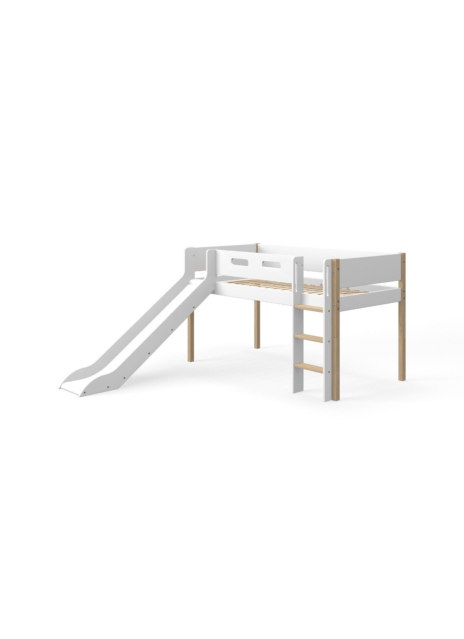 MID-HIGH SINGLE BED NOR WHITE (90X200)