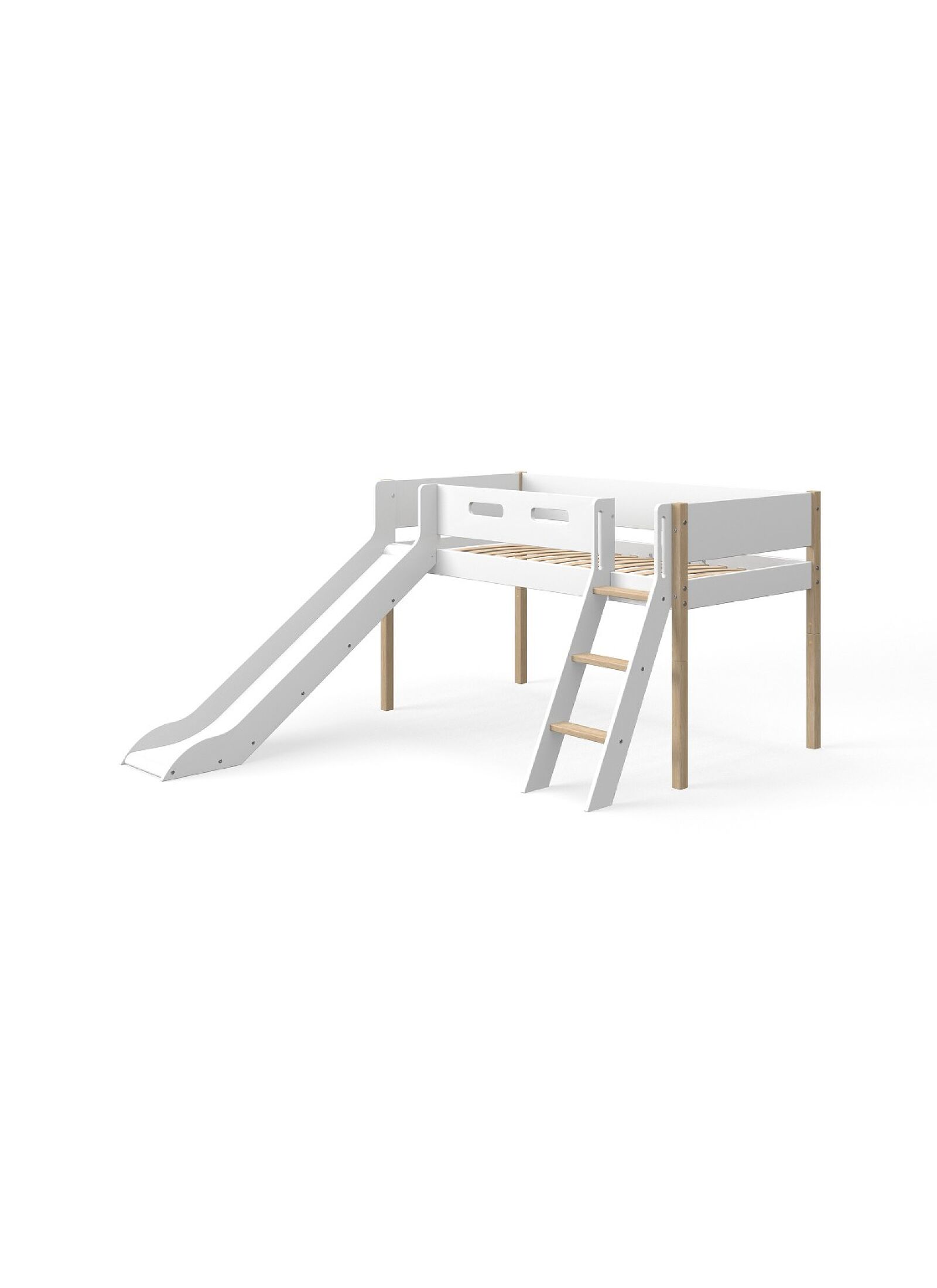MID-HIGH SINGLE BED NOR WHITE (90X200)