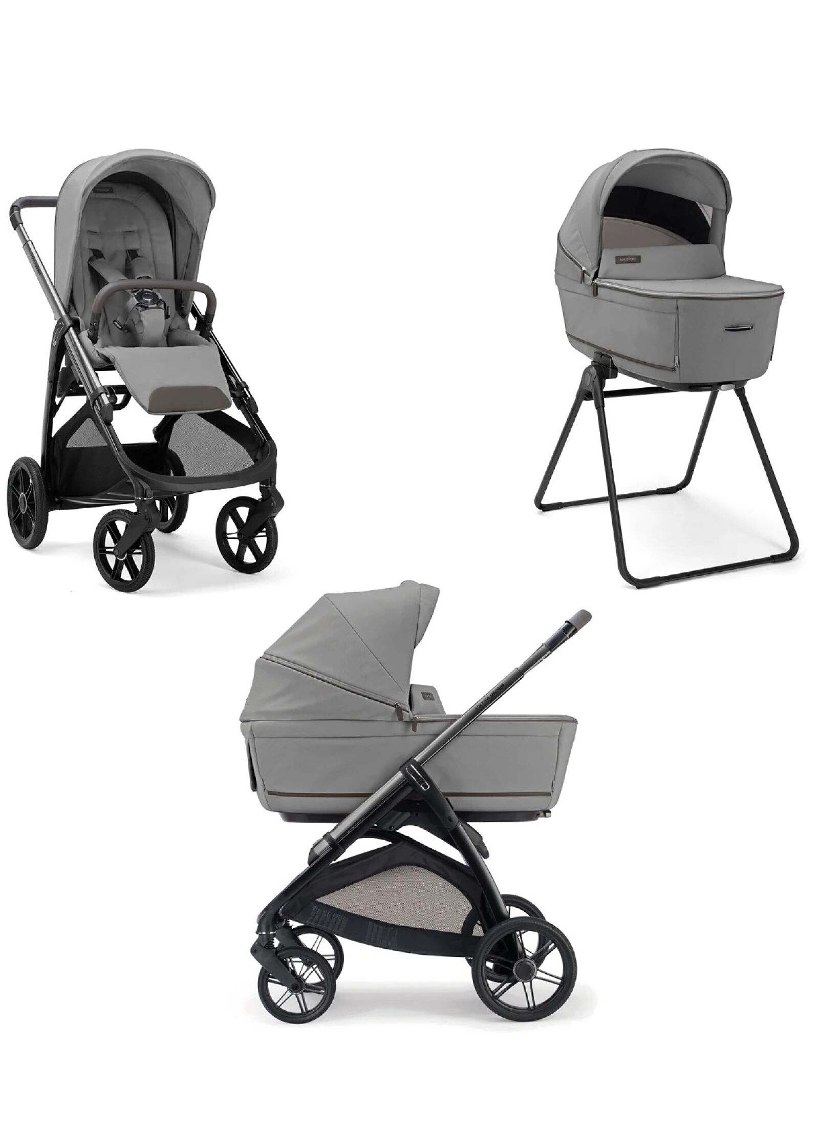 TRANSPORT SYSTEM STROLLER APTICA DUO CRYSTAL GREY