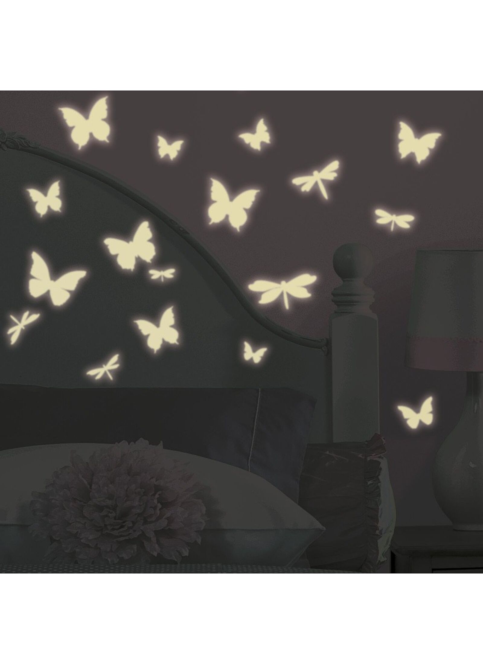WALL STICKERS GLOW IN THE DARK BUTTERFLIES