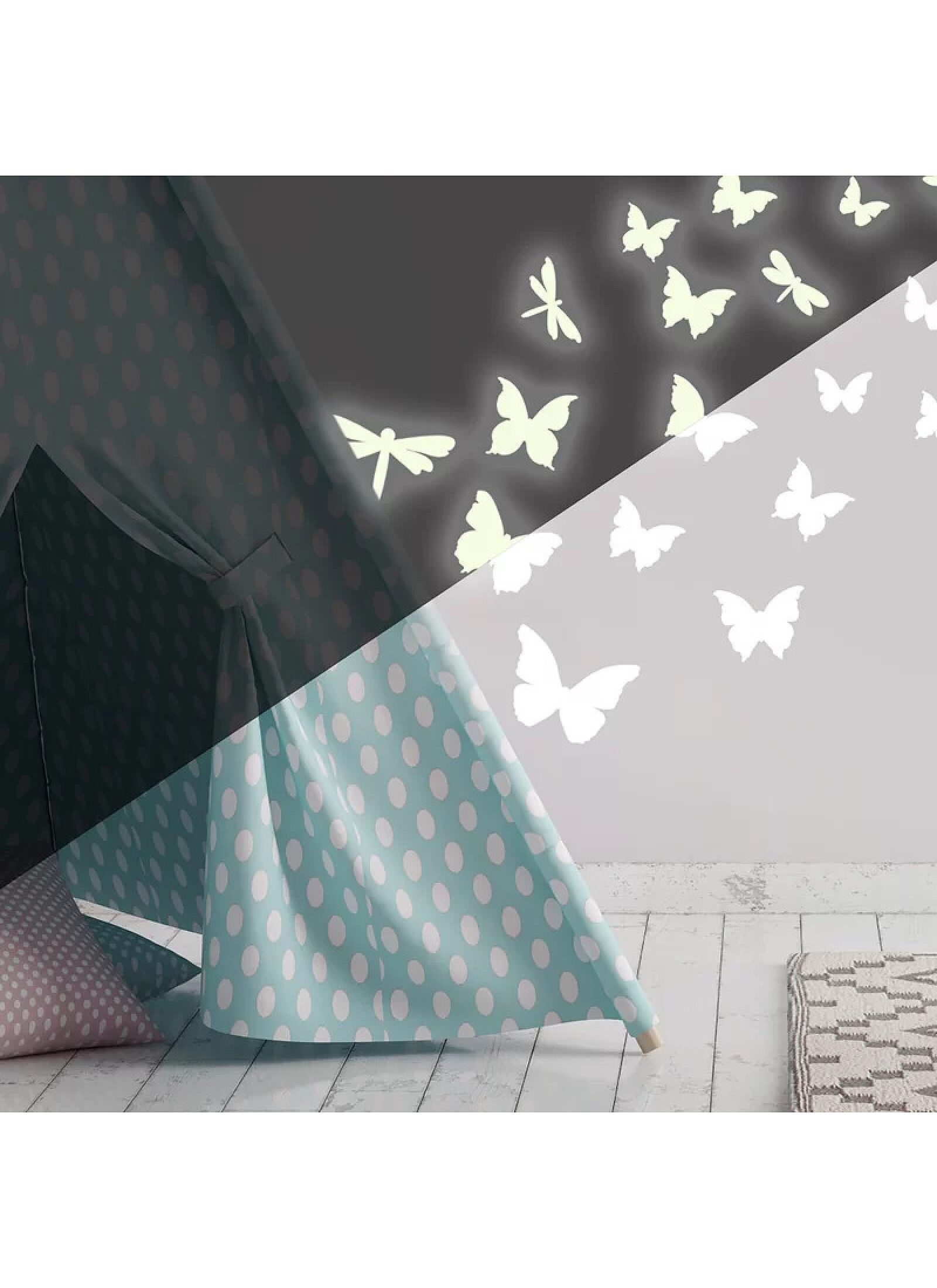 WALL STICKERS GLOW IN THE DARK BUTTERFLIES