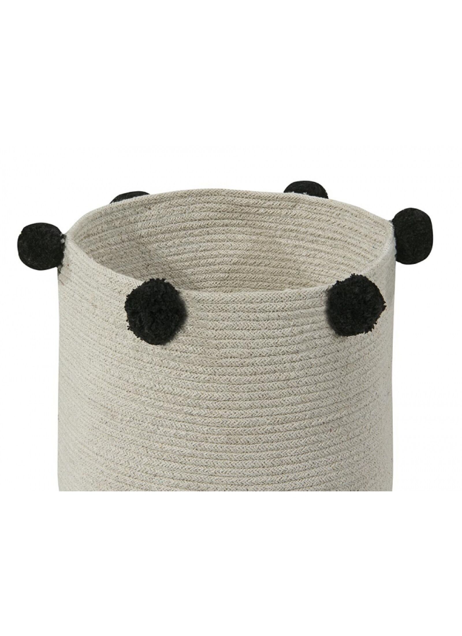 BASKET BUBBLY NATURAL-BLACK (30X30)