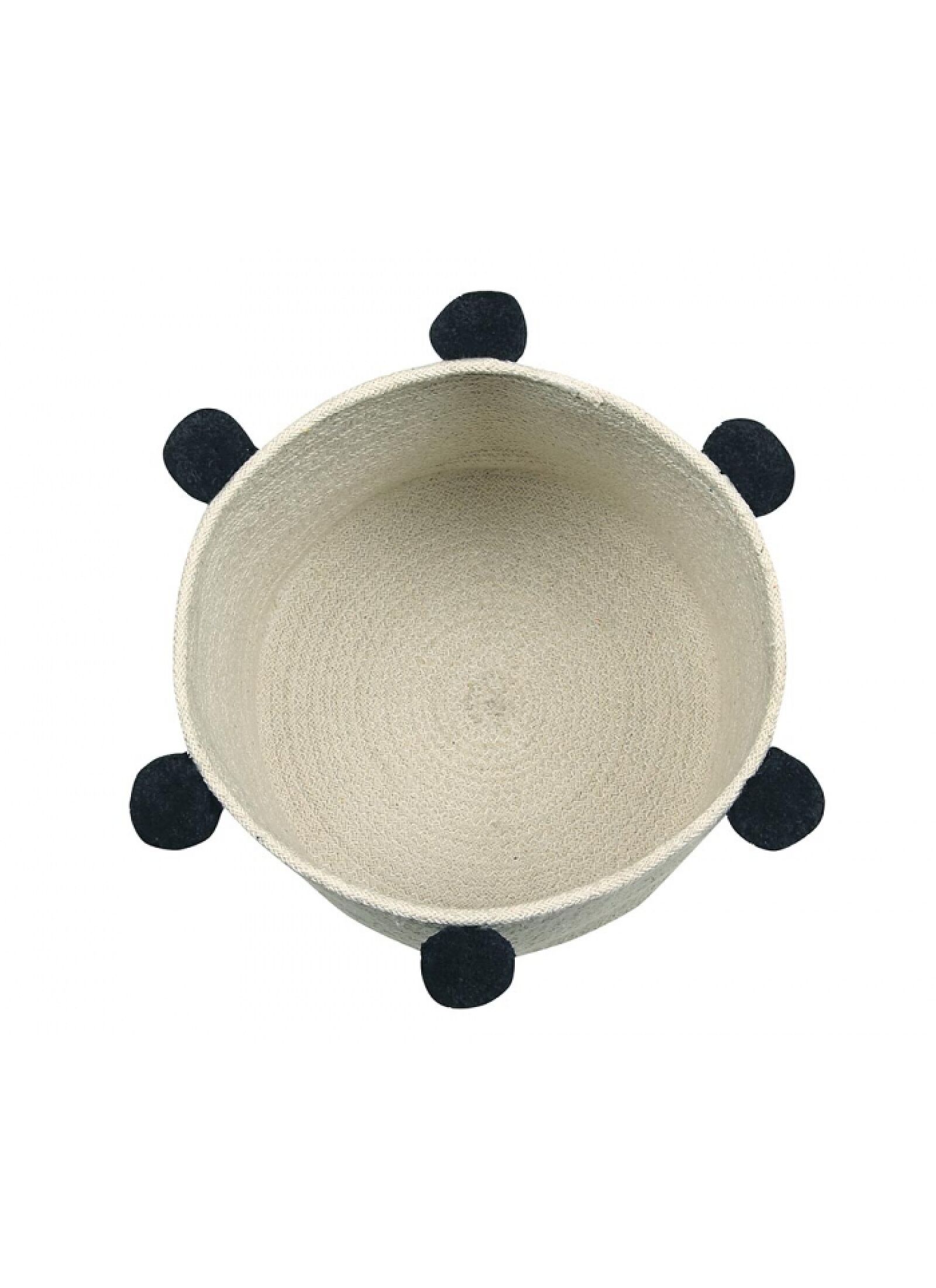BASKET BUBBLY NATURAL-BLACK (30X30)