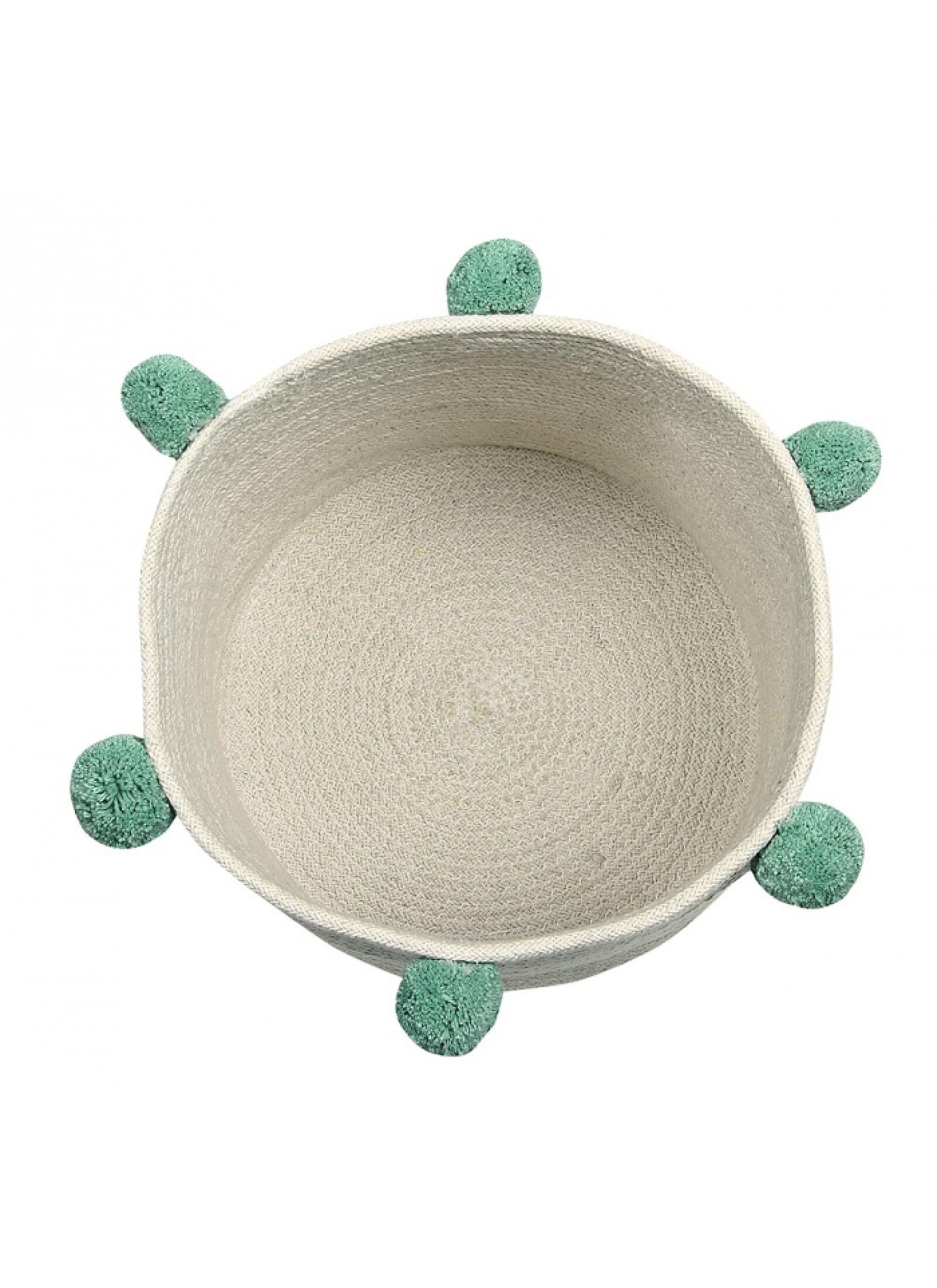 BASKET BUBBLY NATURAL-GREEN (30X30)