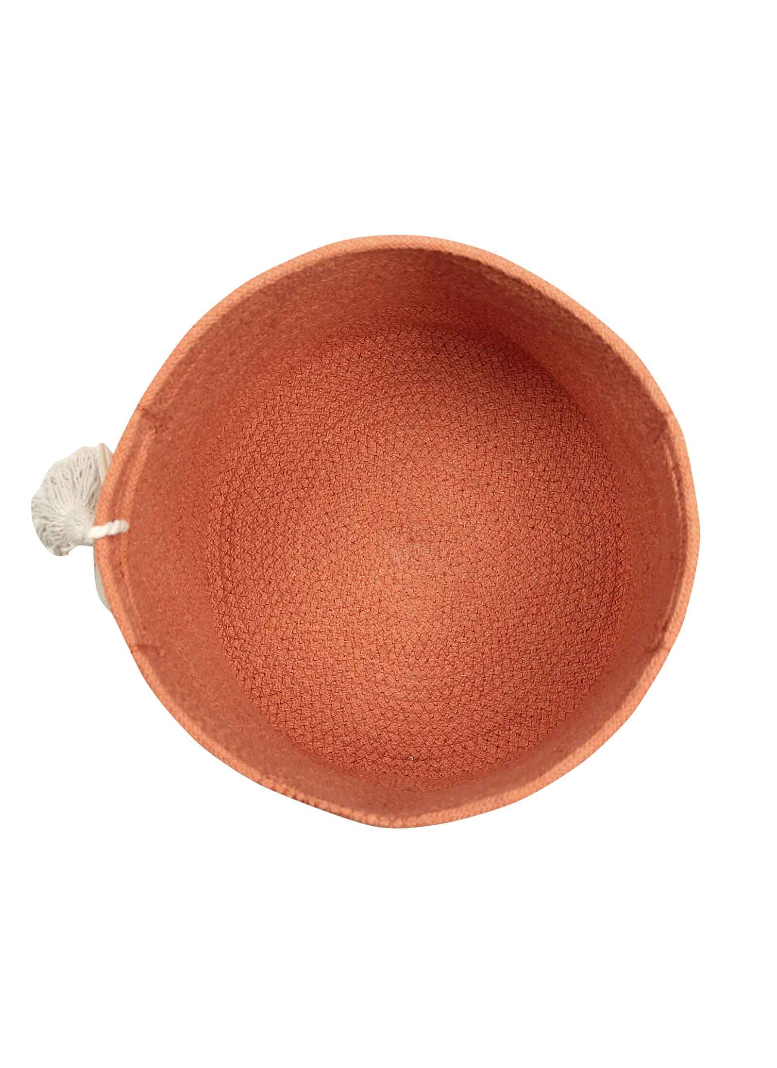 BASKET LEAF TERRACOTA (30X30)
