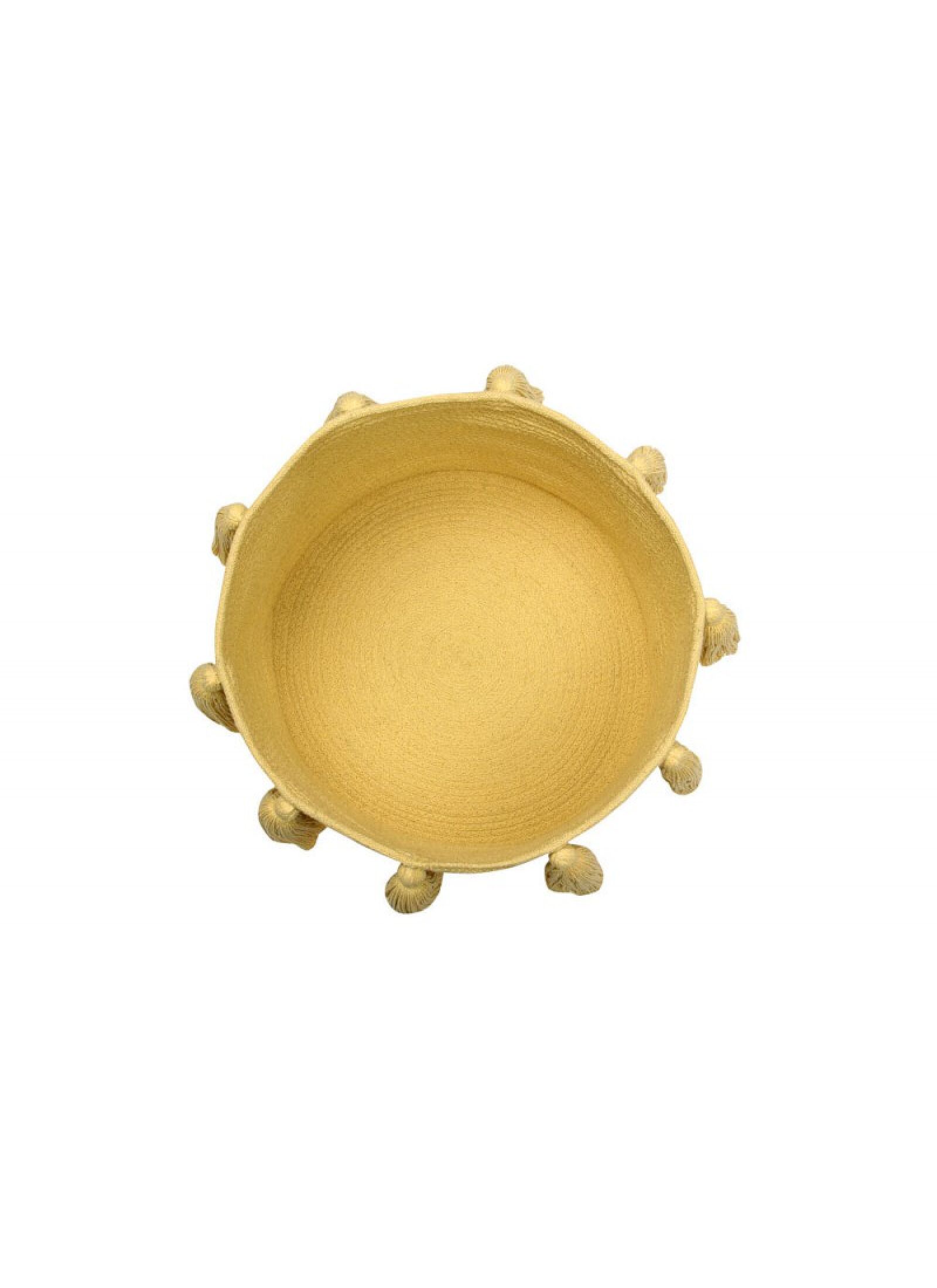 BASKET TASSELS YELLOW (30X45)