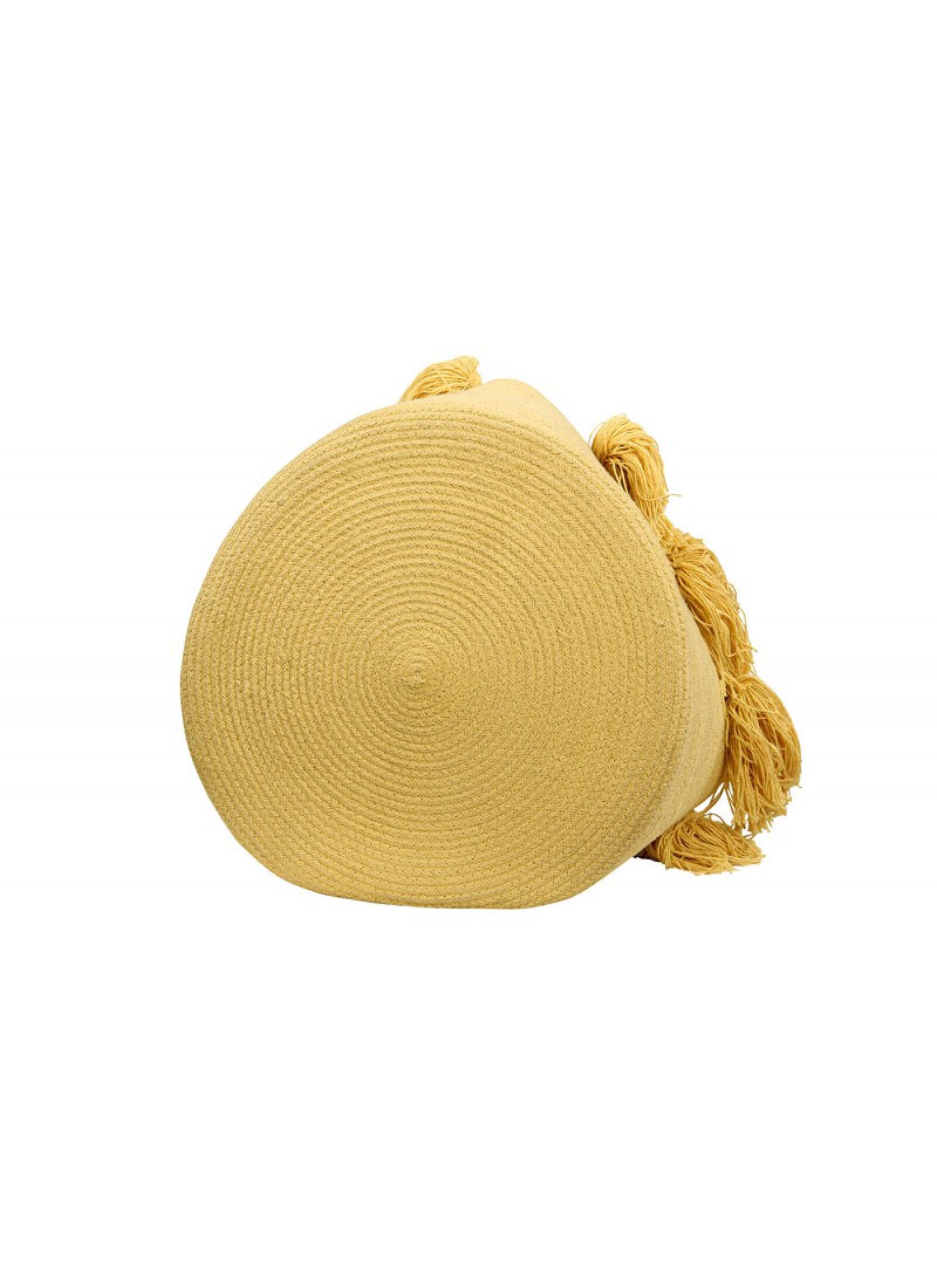 BASKET TASSELS YELLOW (30X45)