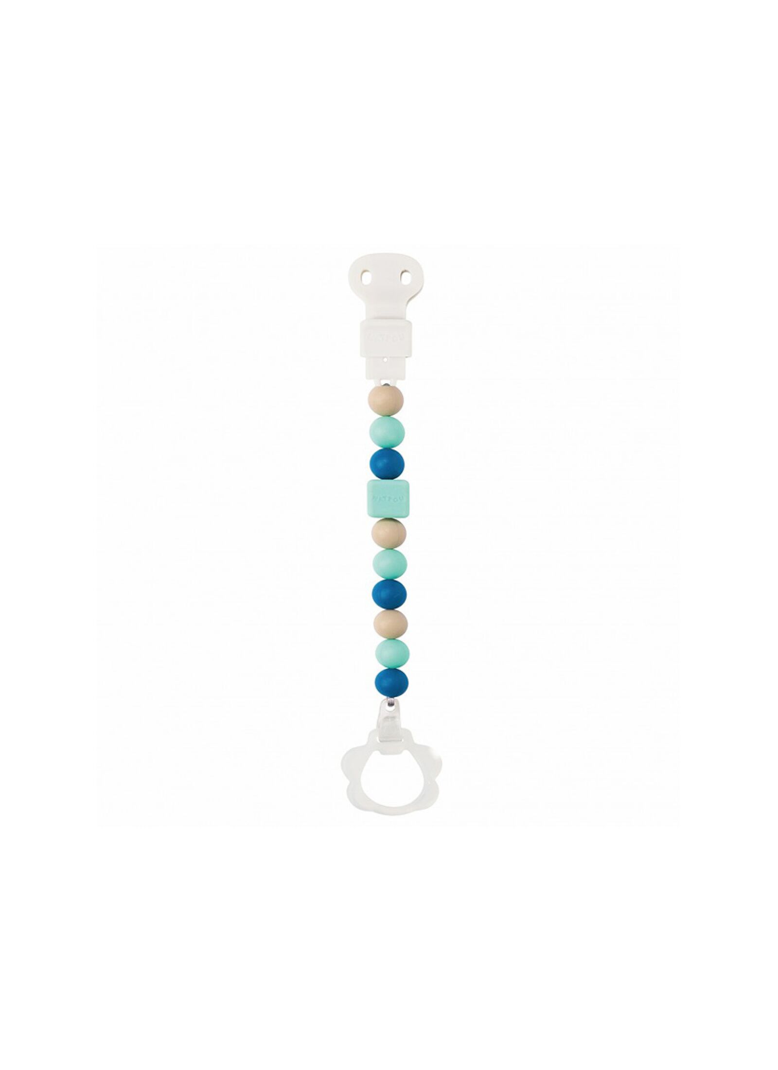 PACIFIER CLIP GREEN-BLUE
